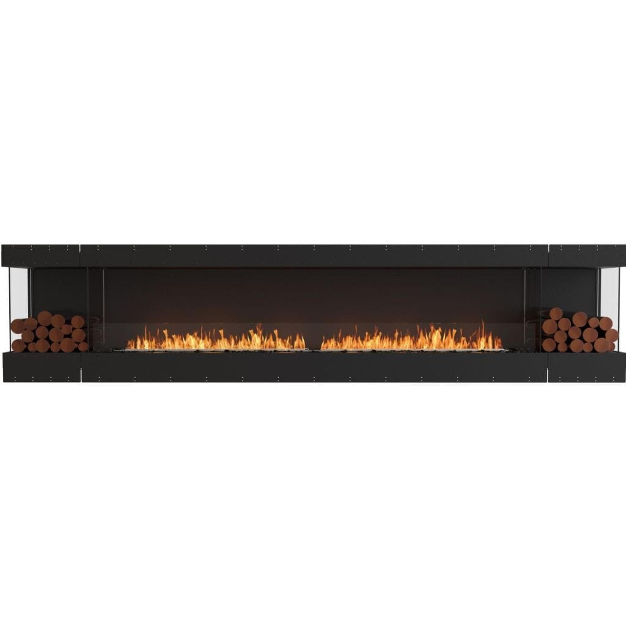 EcoSmart Fire 144" Flex 140BY Bay Ethanol Fireplace Insert with Decorative Box and Adjustable Flame by Mad Design Group