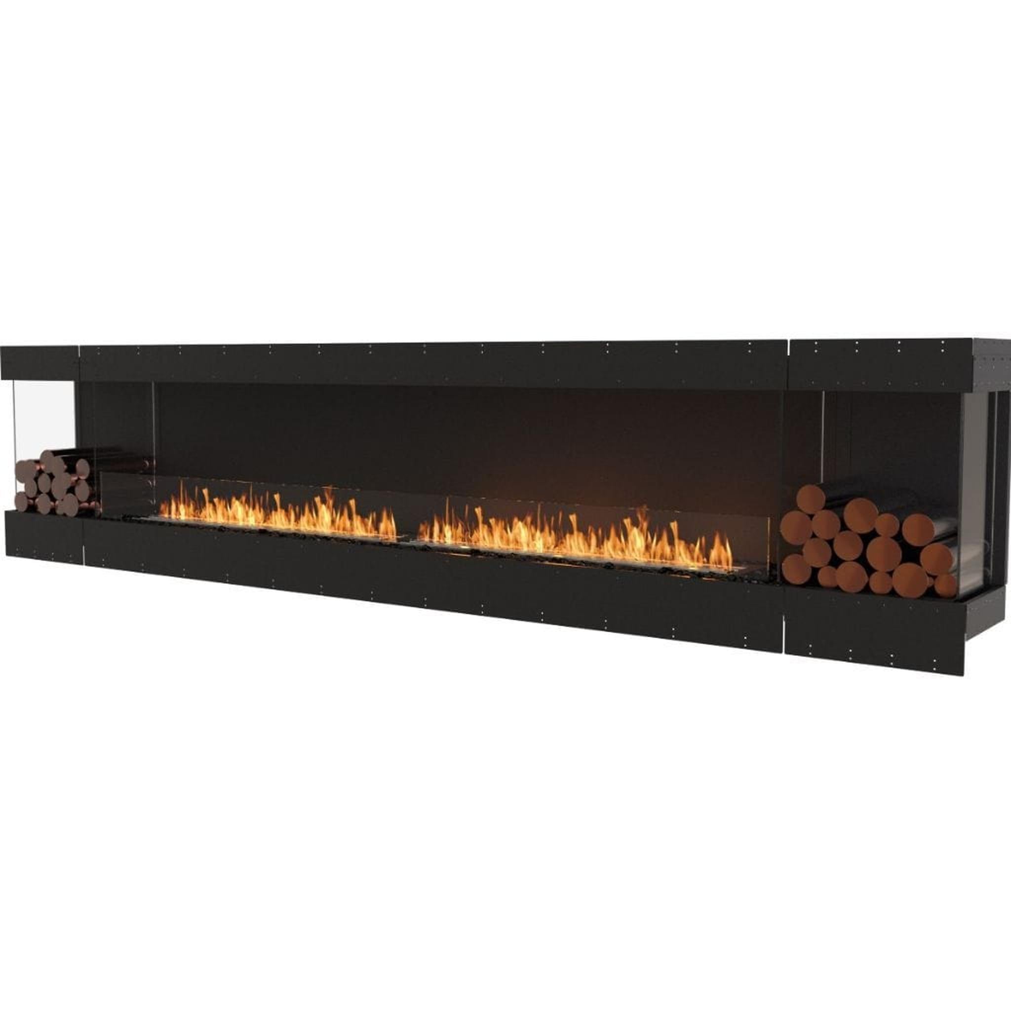 EcoSmart Fire 144" Flex 140BY Bay Ethanol Fireplace Insert with Decorative Box and Adjustable Flame by Mad Design Group
