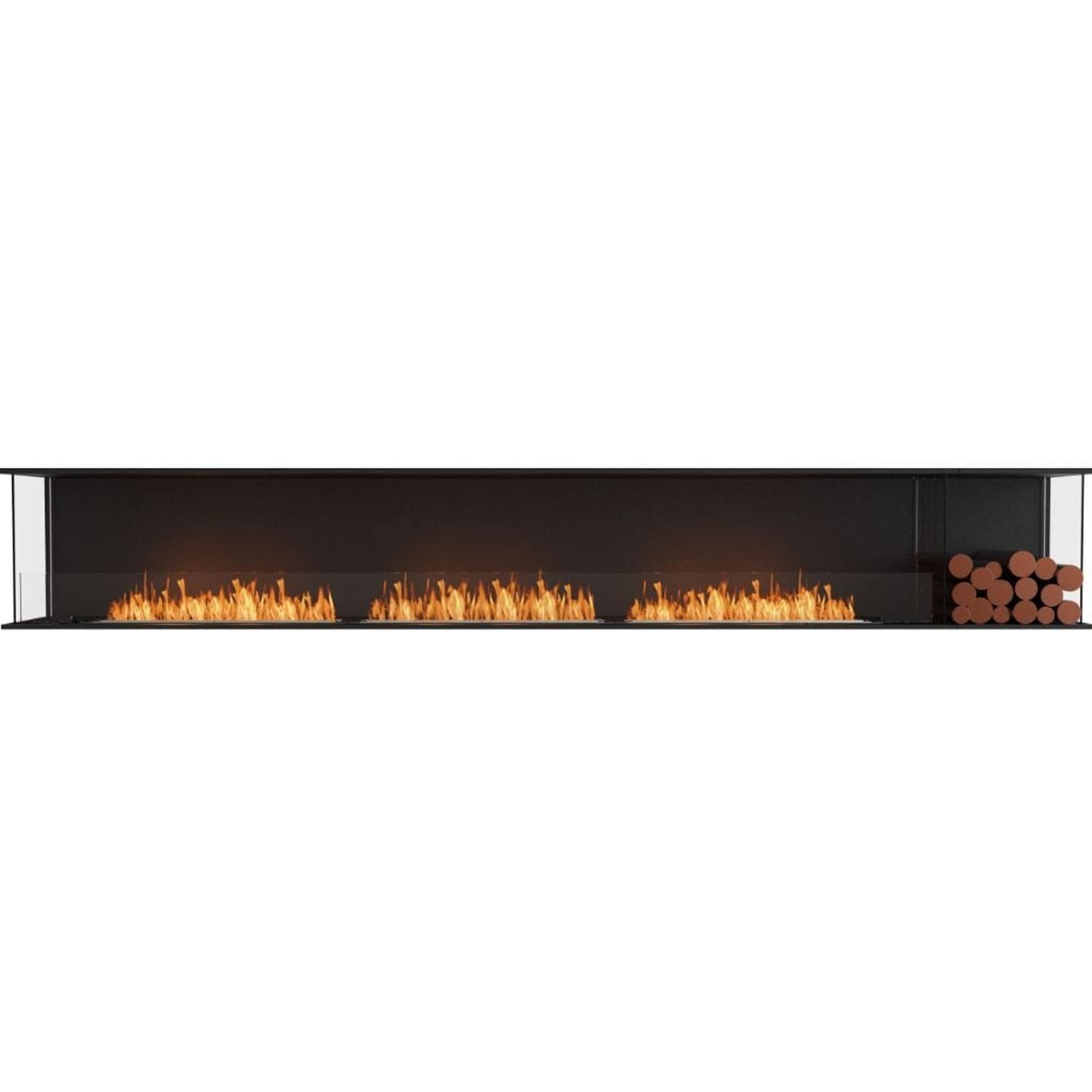 EcoSmart Fire 144" Flex 140BY Bay Ethanol Fireplace Insert with Decorative Box and Adjustable Flame by Mad Design Group