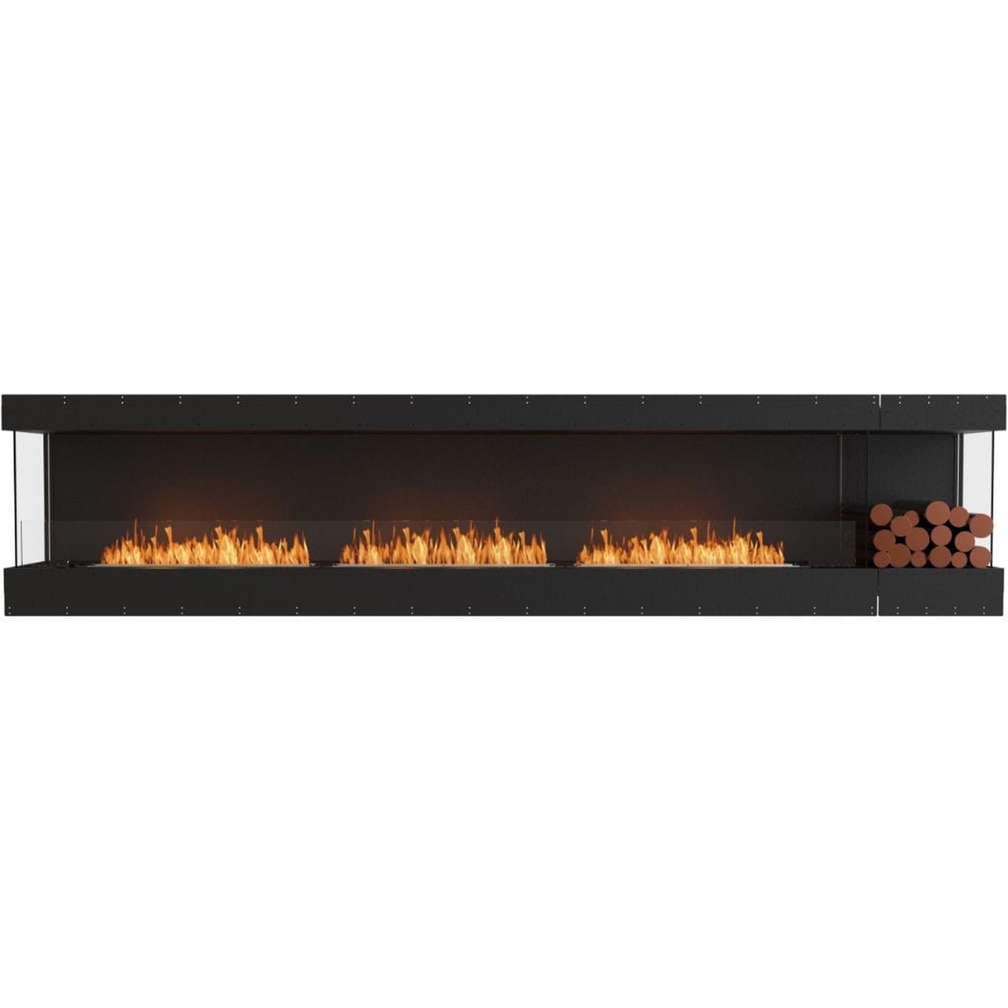 EcoSmart Fire 144" Flex 140BY Bay Ethanol Fireplace Insert with Decorative Box and Adjustable Flame by Mad Design Group