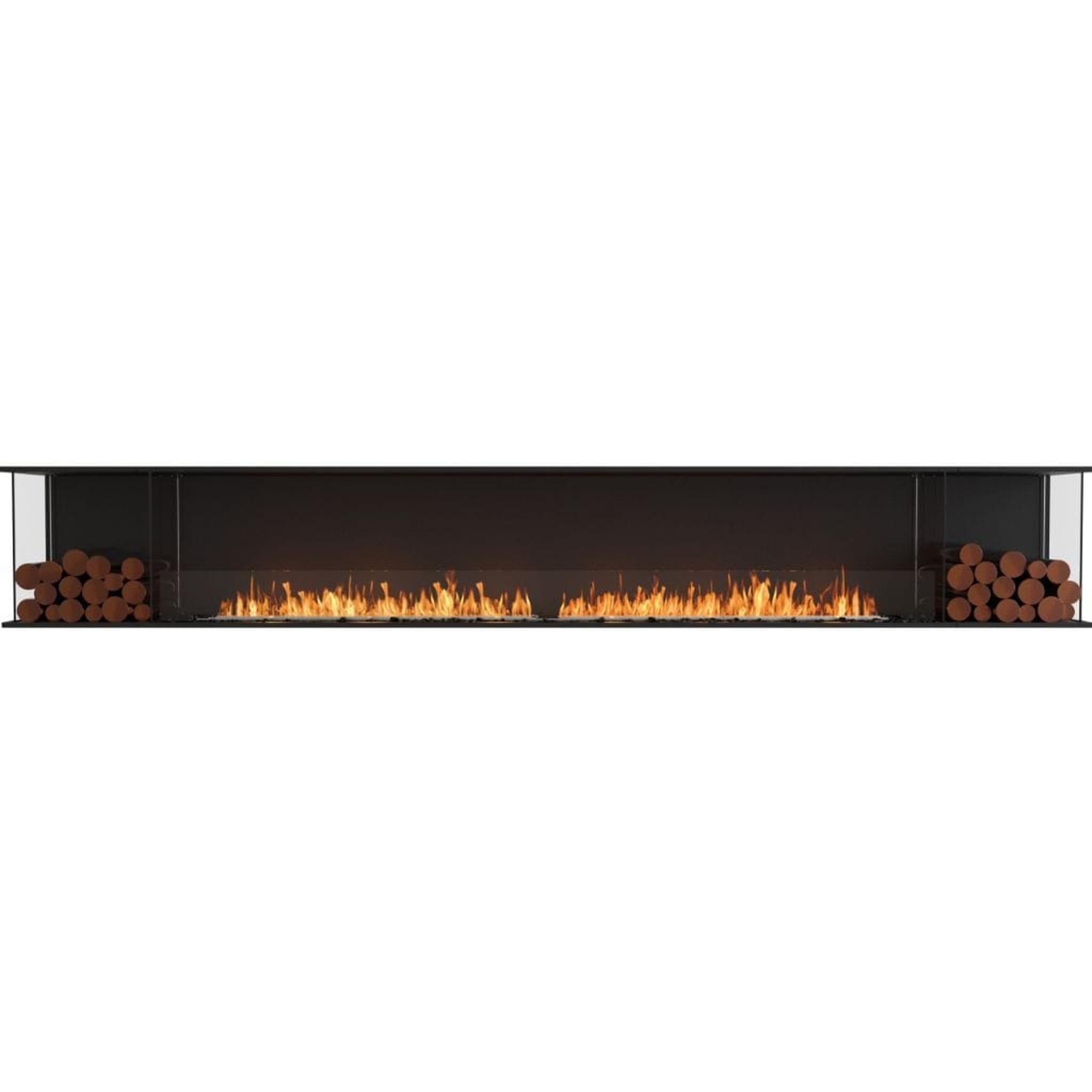 EcoSmart Fire 144" Flex 140BY Bay Ethanol Fireplace Insert with Decorative Box and Adjustable Flame by Mad Design Group