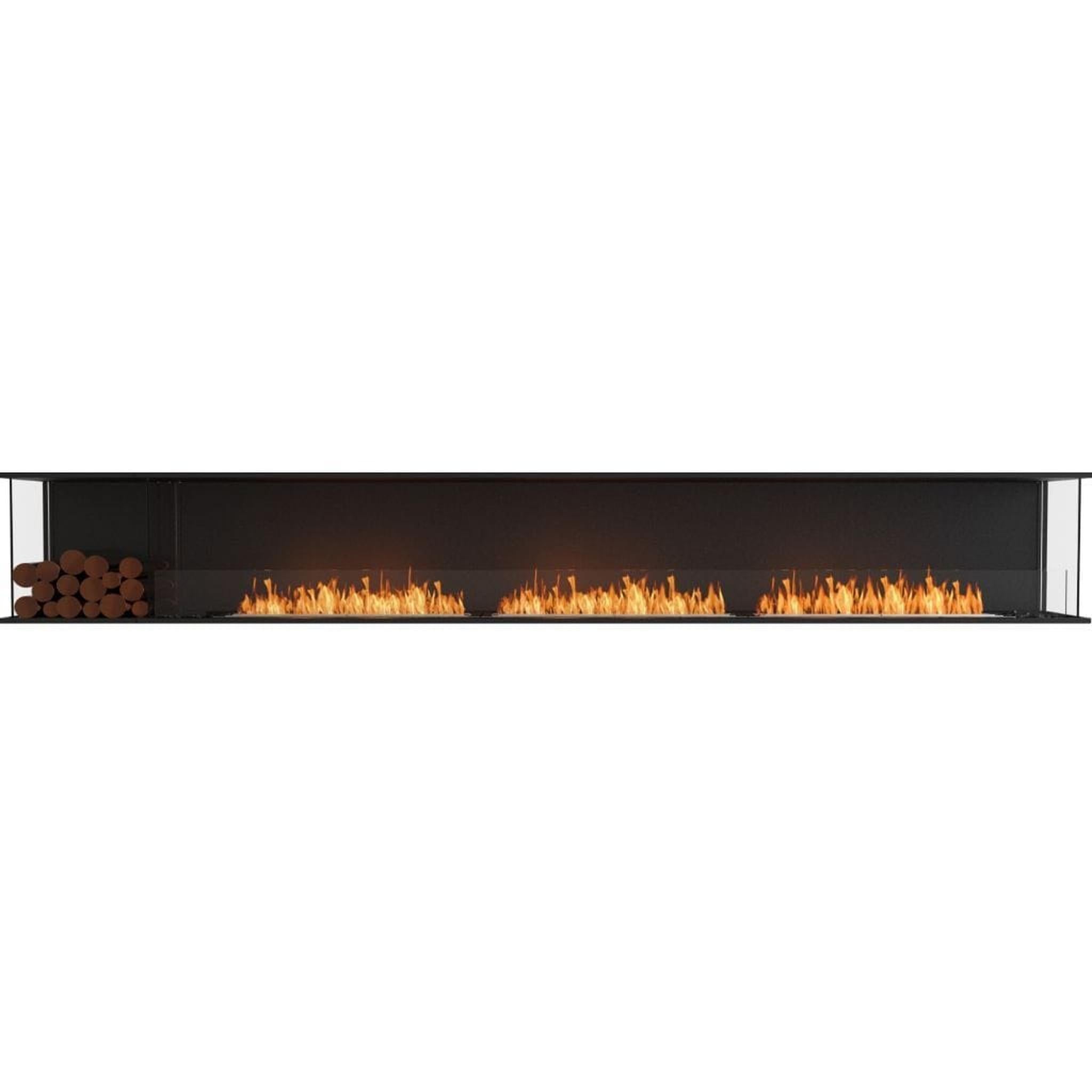 EcoSmart Fire 144" Flex 140BY Bay Ethanol Fireplace Insert with Decorative Box and Adjustable Flame by Mad Design Group