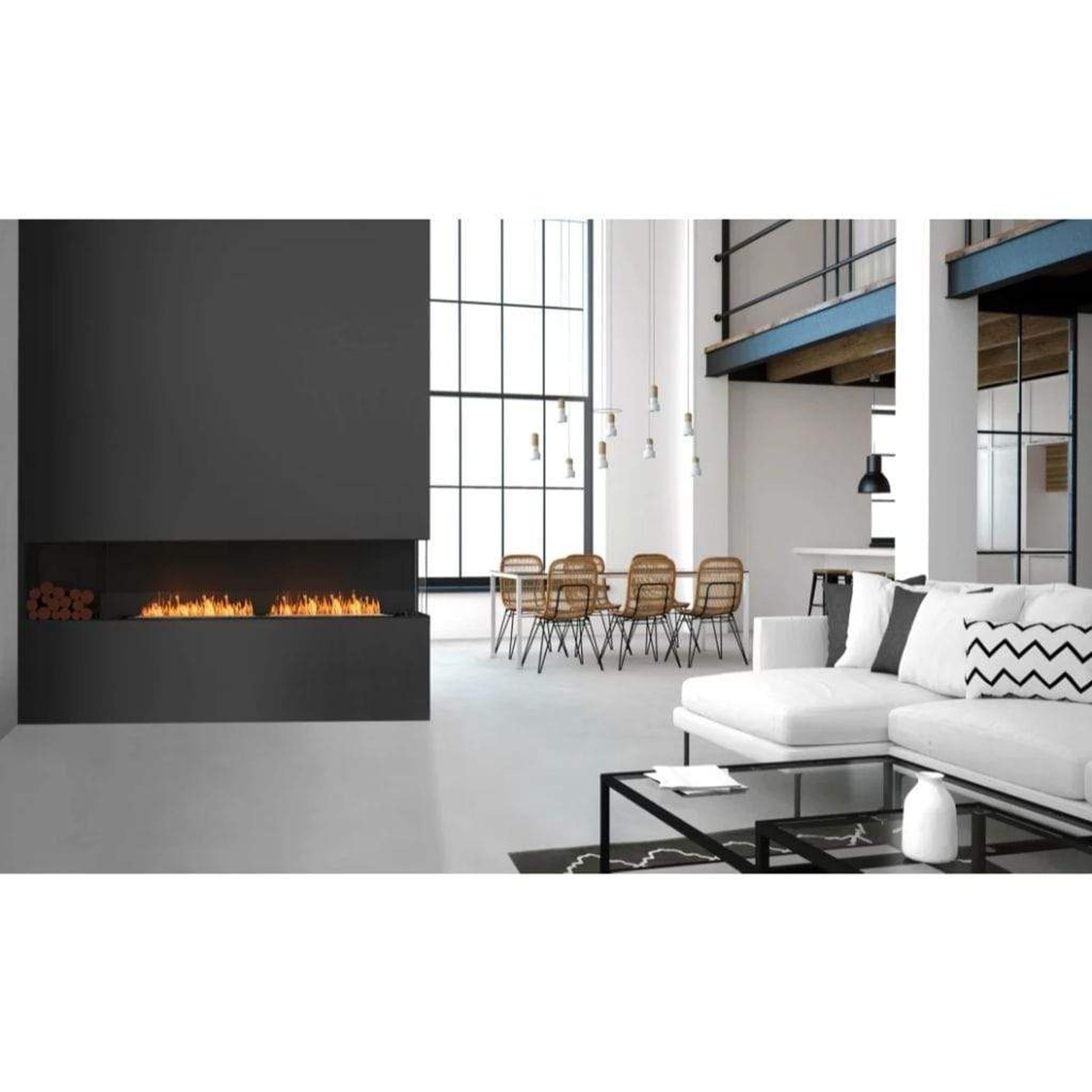 EcoSmart Fire Flex 140LC/140RC 146" Ethanol Fireplace Insert with Decorative Box and Adjustable Flame by Mad Design Group