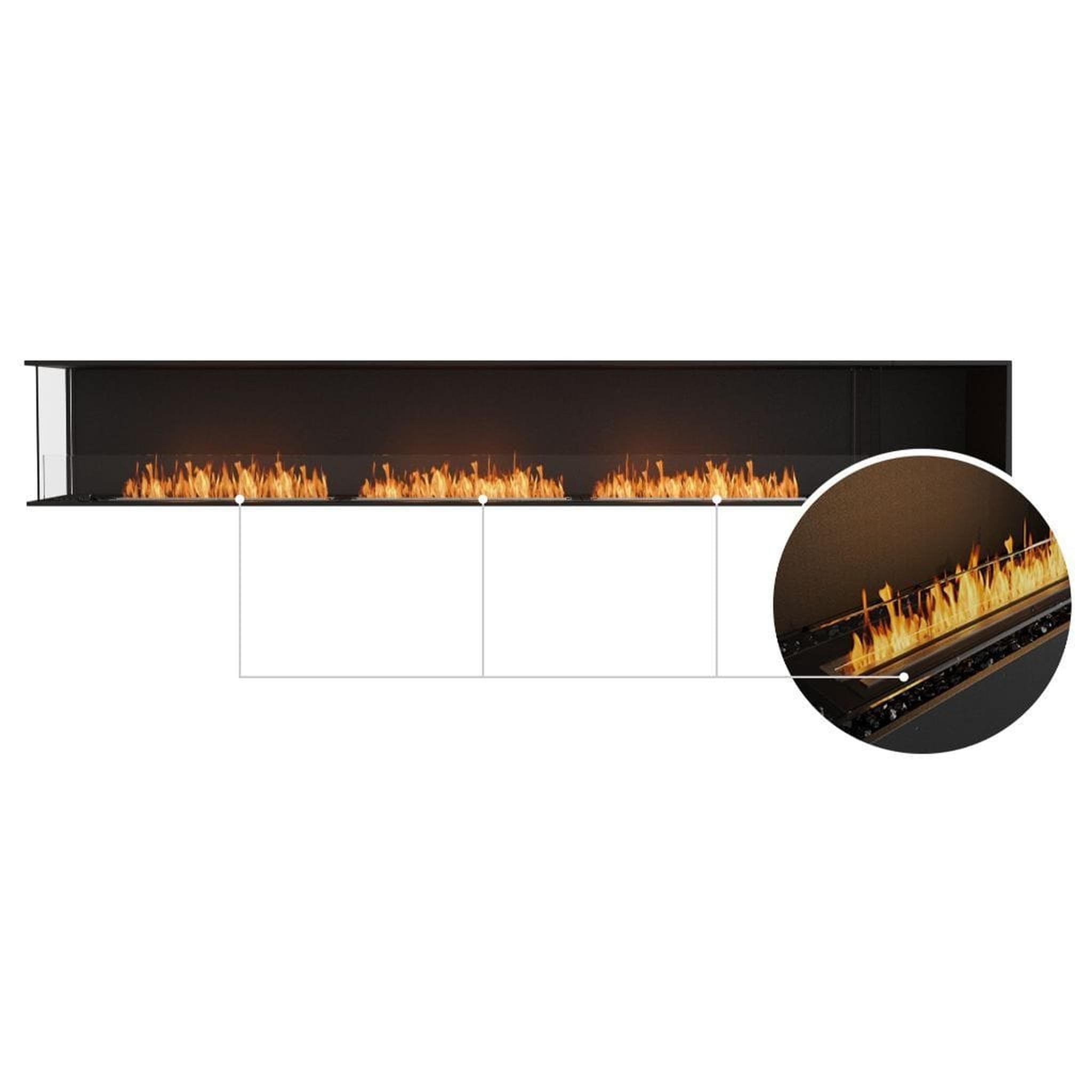 EcoSmart Fire Flex 140LC/140RC 146" Ethanol Fireplace Insert with Decorative Box and Adjustable Flame by Mad Design Group