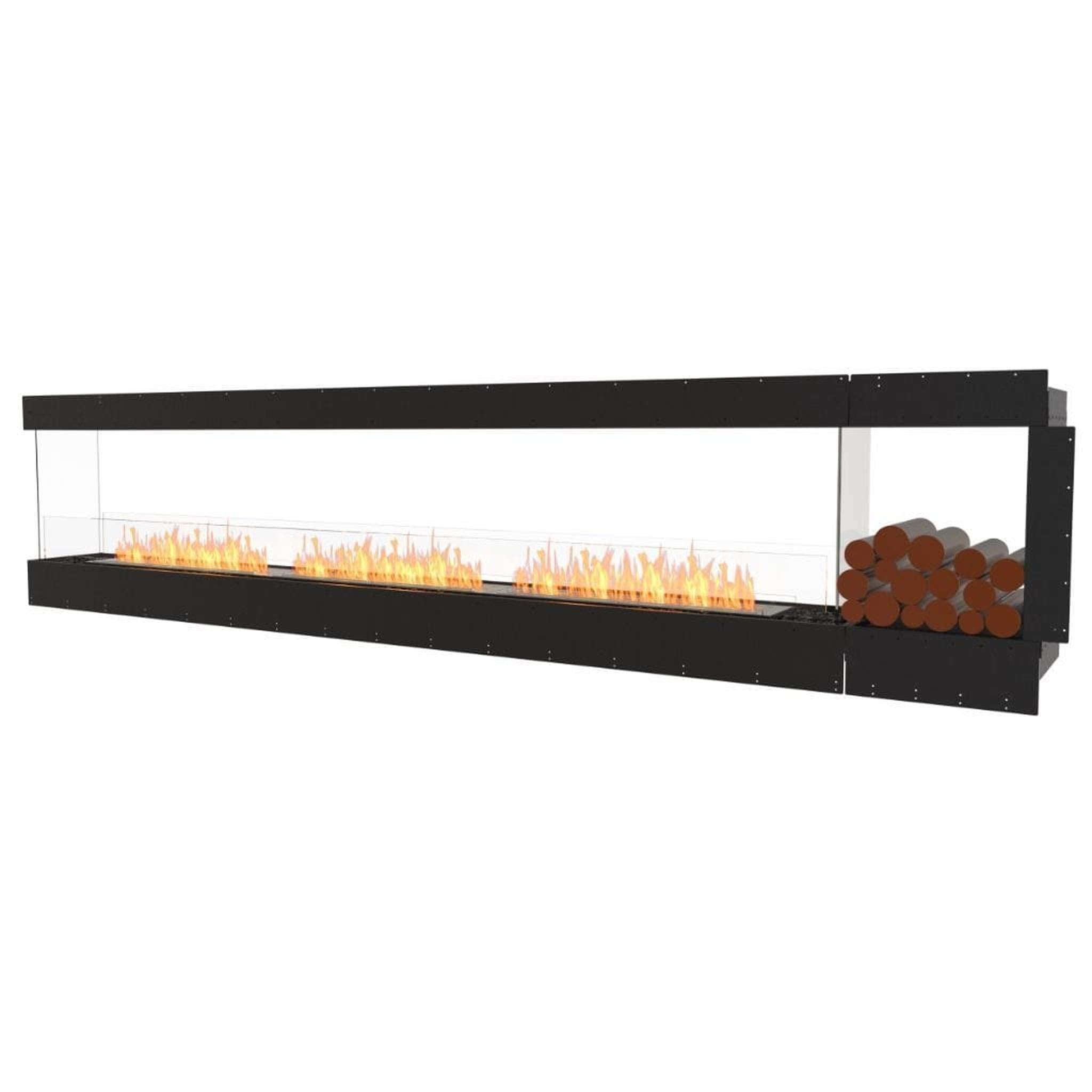 EcoSmart Fire 146" Flex 140PN Peninsula Ethanol Fireplace Insert with Decorative Box and Adjustable Flame by Mad Design Group