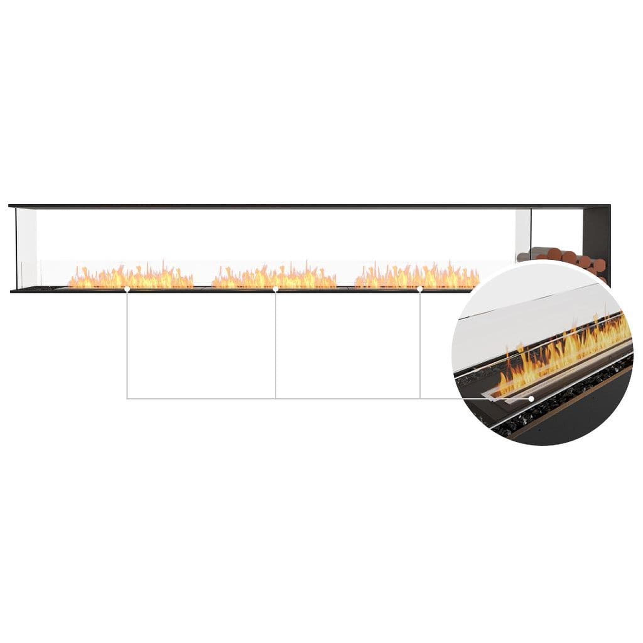 EcoSmart Fire 146" Flex 140PN Peninsula Ethanol Fireplace Insert with Decorative Box and Adjustable Flame by Mad Design Group