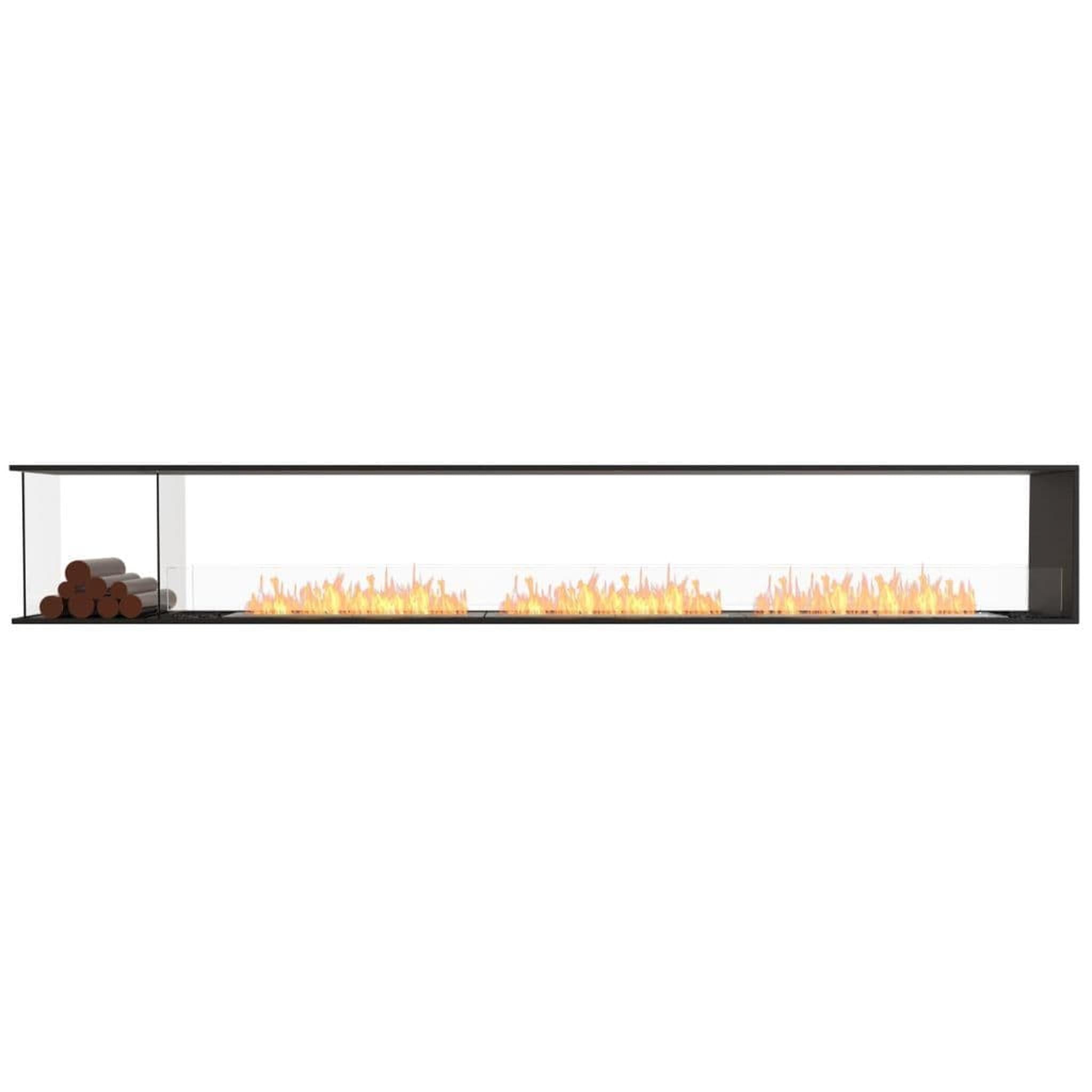 EcoSmart Fire 146" Flex 140PN Peninsula Ethanol Fireplace Insert with Decorative Box and Adjustable Flame by Mad Design Group