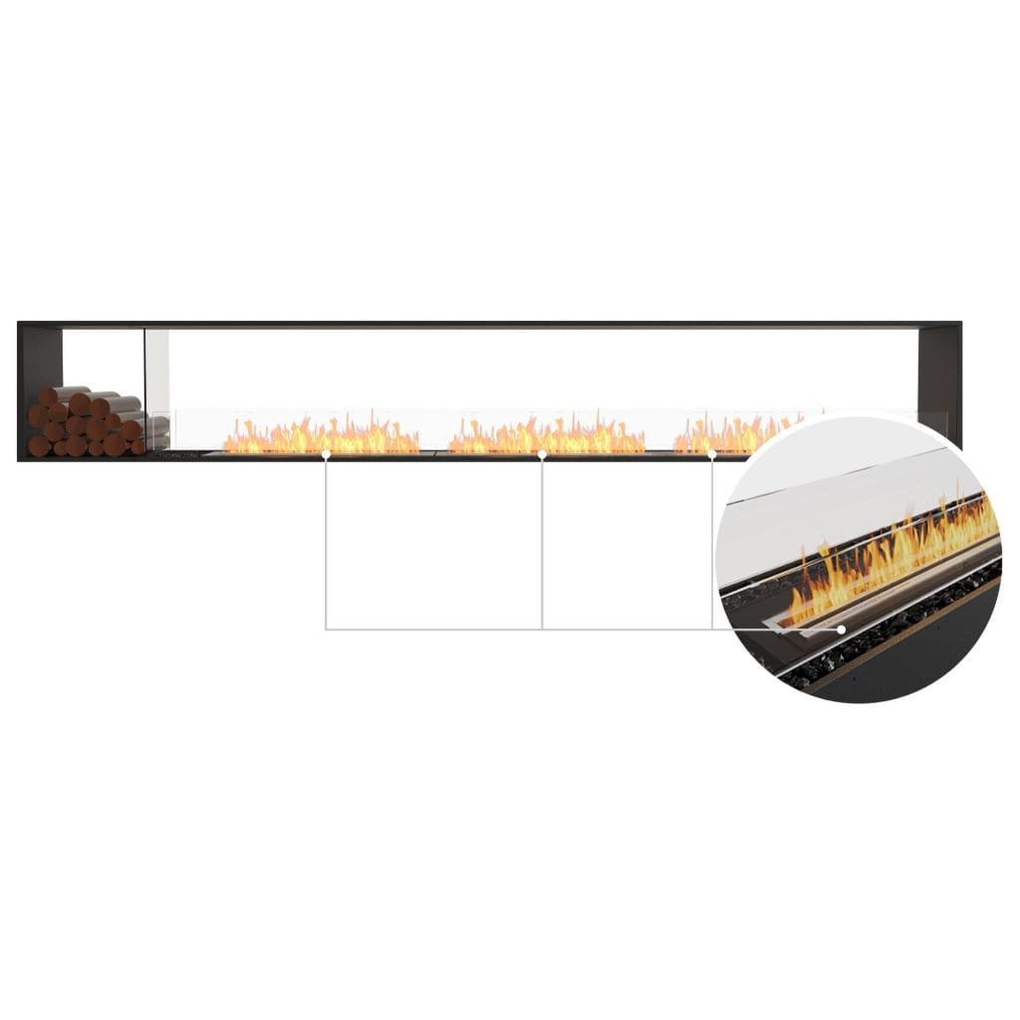 EcoSmart Fire 148" Flex 140DB Double Sided Ethanol Fireplace Insert with Decorative Box and Safe Filling by Mad Design Group