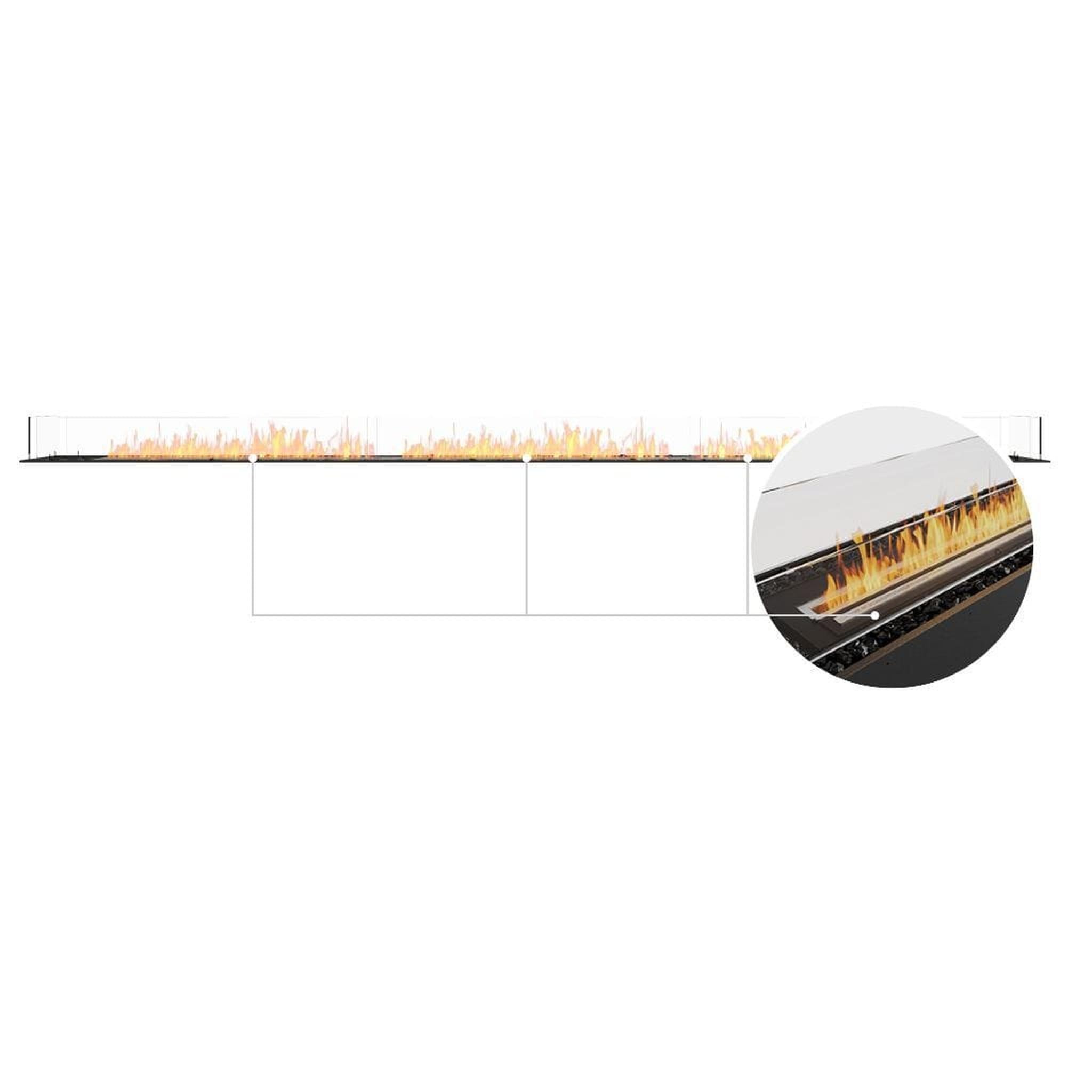 EcoSmart Fire 161" Flex 158BN Bench Ethanol Fireplace Insert with Adjustable Flame by Mad Design Group