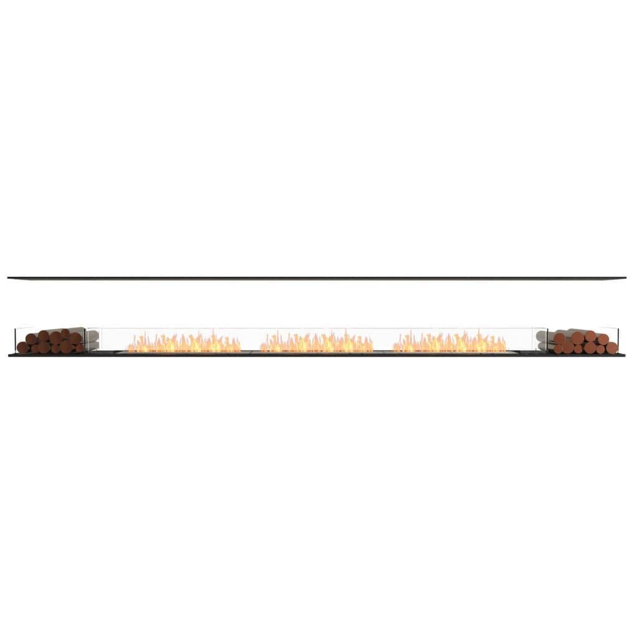 EcoSmart Fire 161" Flex 158IL Island Ethanol Fireplace Insert with Decorative Box and Glass Windscreen by Mad Design Group