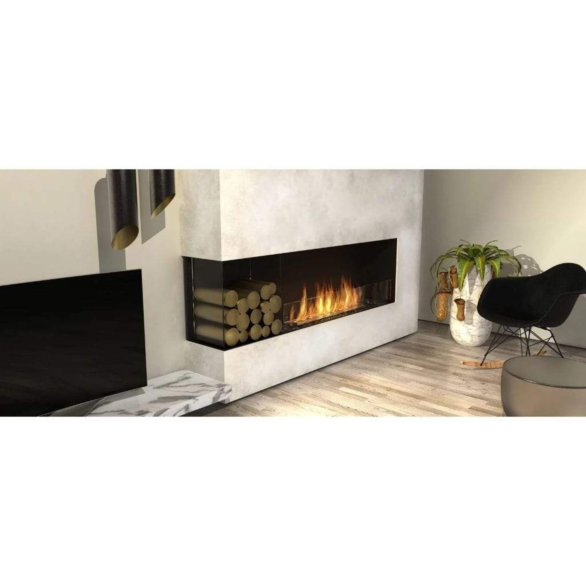 EcoSmart Fire Flex 158LC/158RC 164" Ethanol Fireplace Insert with Decorative Box and Adjustable Flame by Mad Design Group
