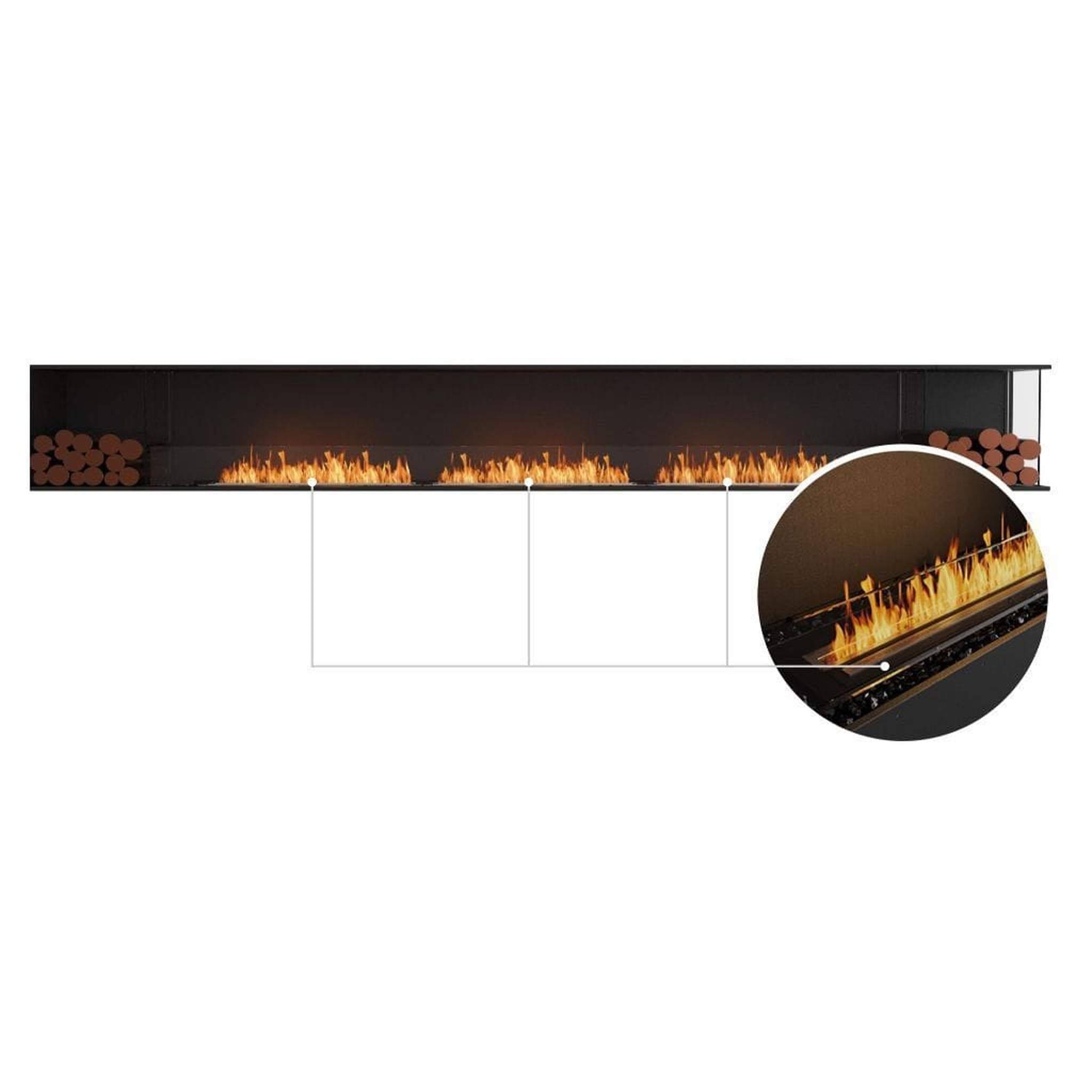 EcoSmart Fire Flex 158LC/158RC 164" Ethanol Fireplace Insert with Decorative Box and Adjustable Flame by Mad Design Group