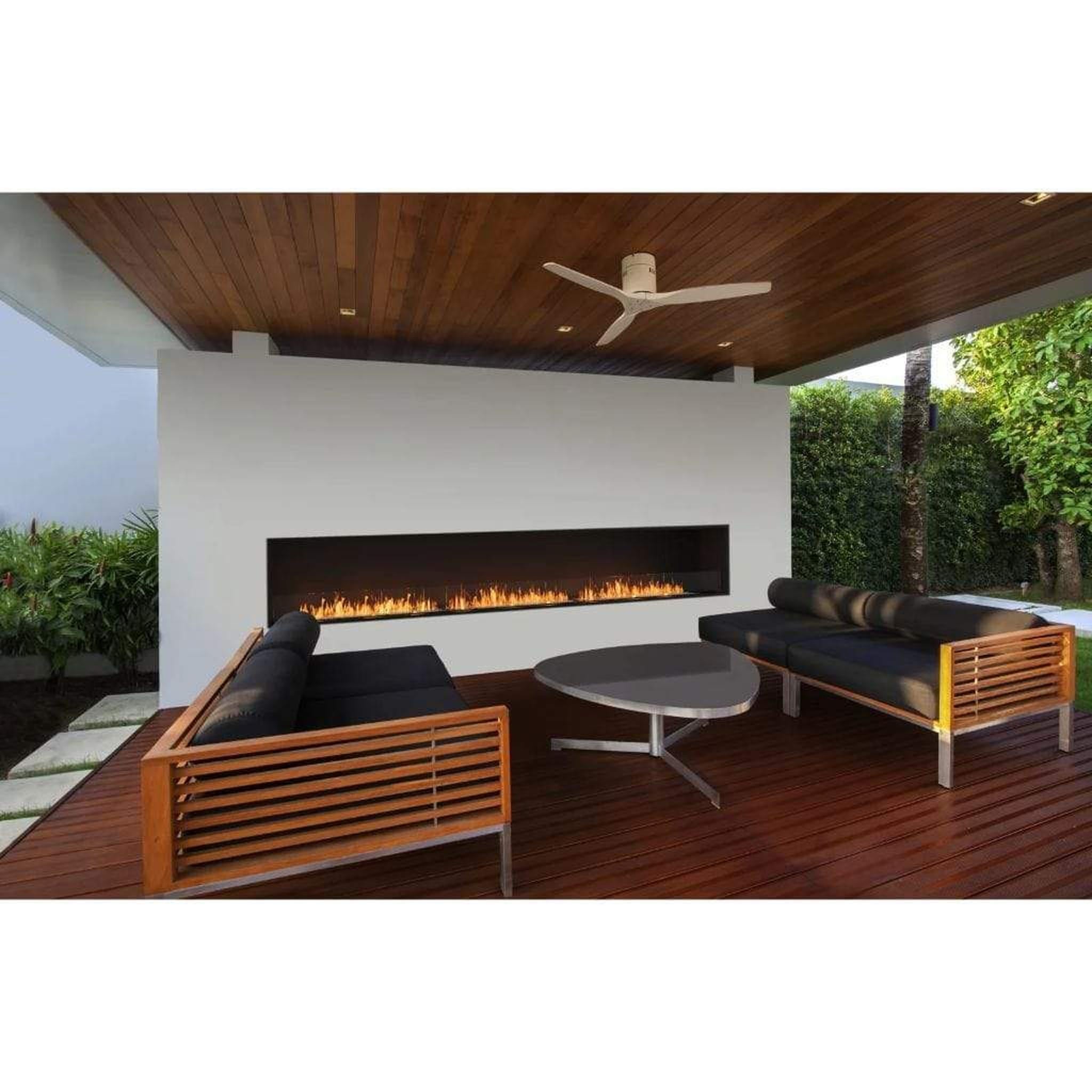 EcoSmart Fire Flex 158SS 167" Single Sided Ethanol Fireplace Insert with Adjustable Flame and Zero Clearance Design by Mad Design Group