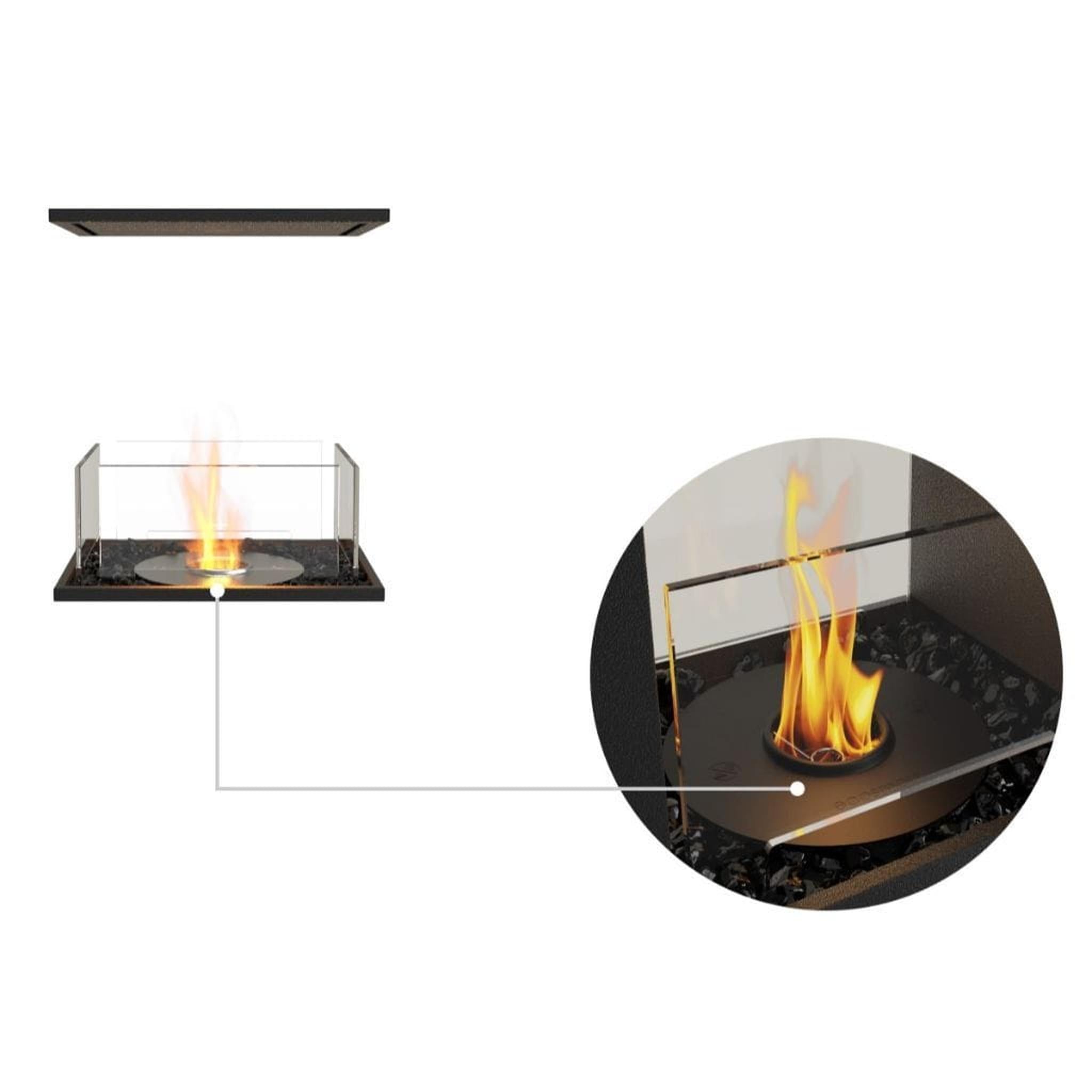 EcoSmart Fire 18" Flex 18IL Island Ethanol Fireplace Insert with Adjustable Flame by Mad Design Group