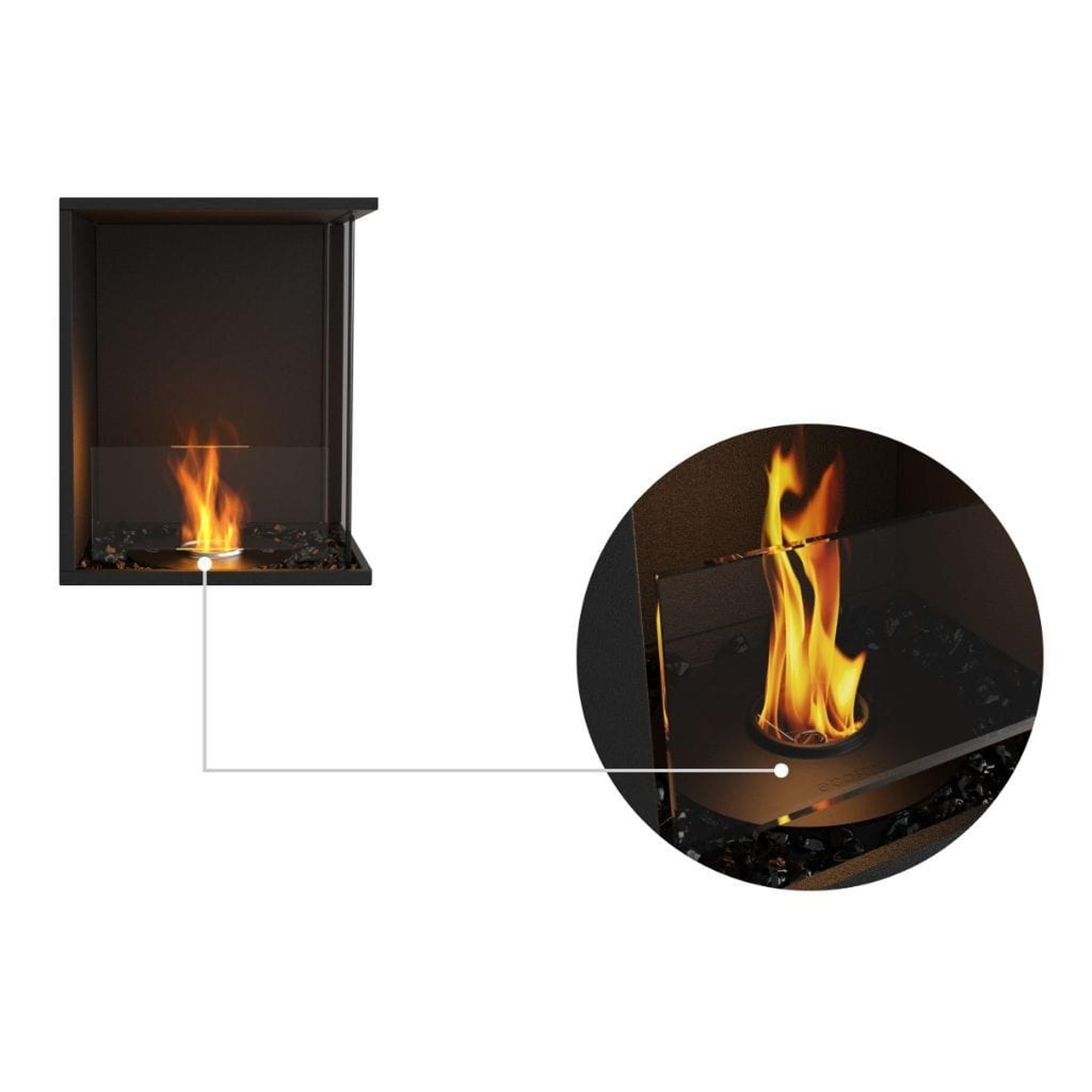 EcoSmart Fire Flex 18LC/18RC 20" Left or Right Corner Ethanol Fireplace Insert with Adjustable Flame by Mad Design Group