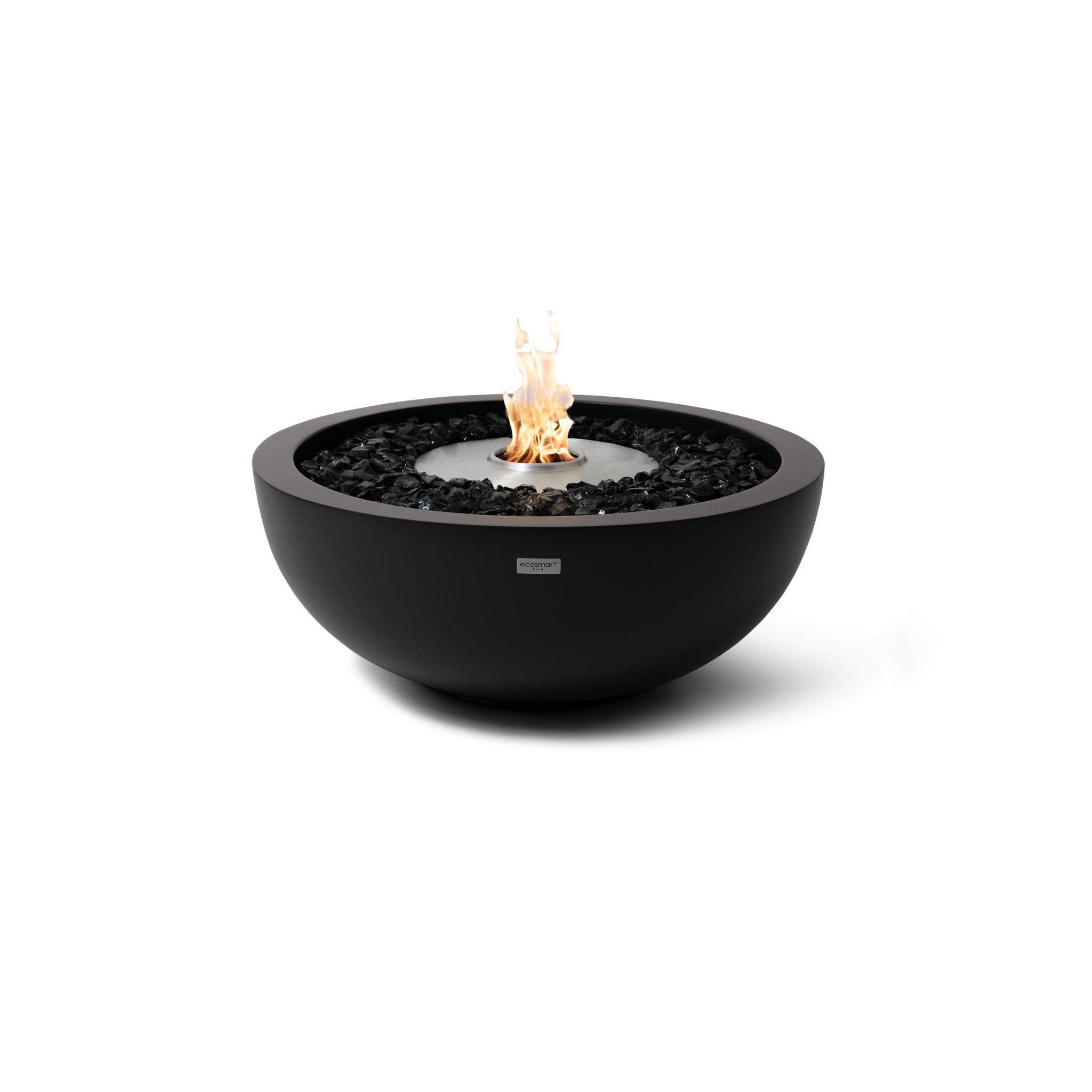 EcoSmart Fire 24" Round Mix 600 Concrete Fire Pit Bowl with Stainless Steel Burner by Mad Design Group