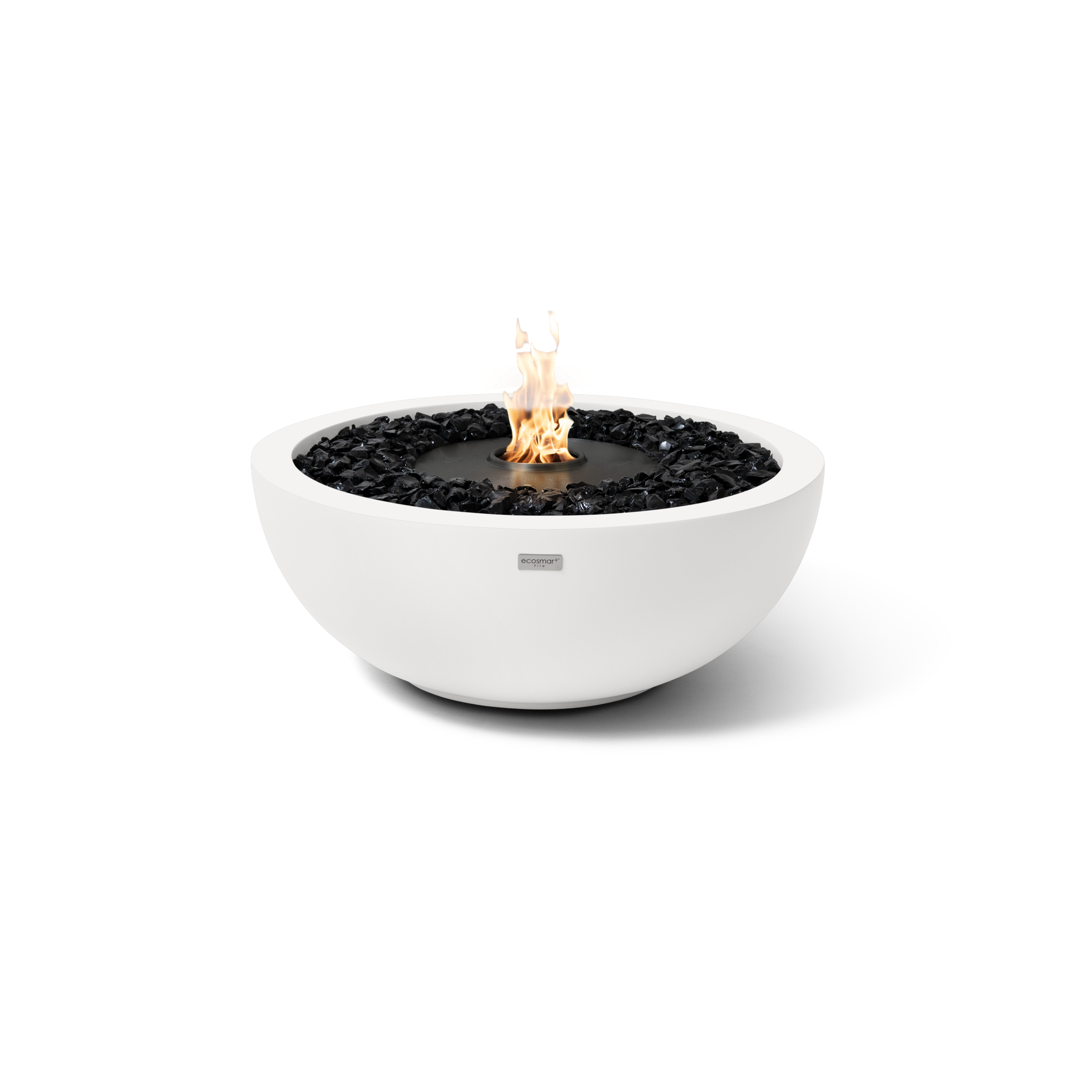 EcoSmart Fire 24" Round Mix 600 Concrete Fire Pit Bowl with Stainless Steel Burner by Mad Design Group