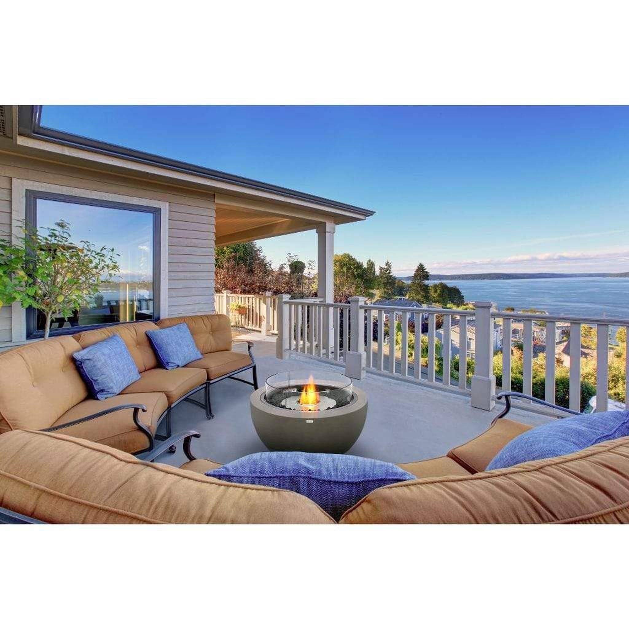 EcoSmart Fire POD 30" Ethanol Fire Pit Bowl with Adjustable Feet by Mad Design Group