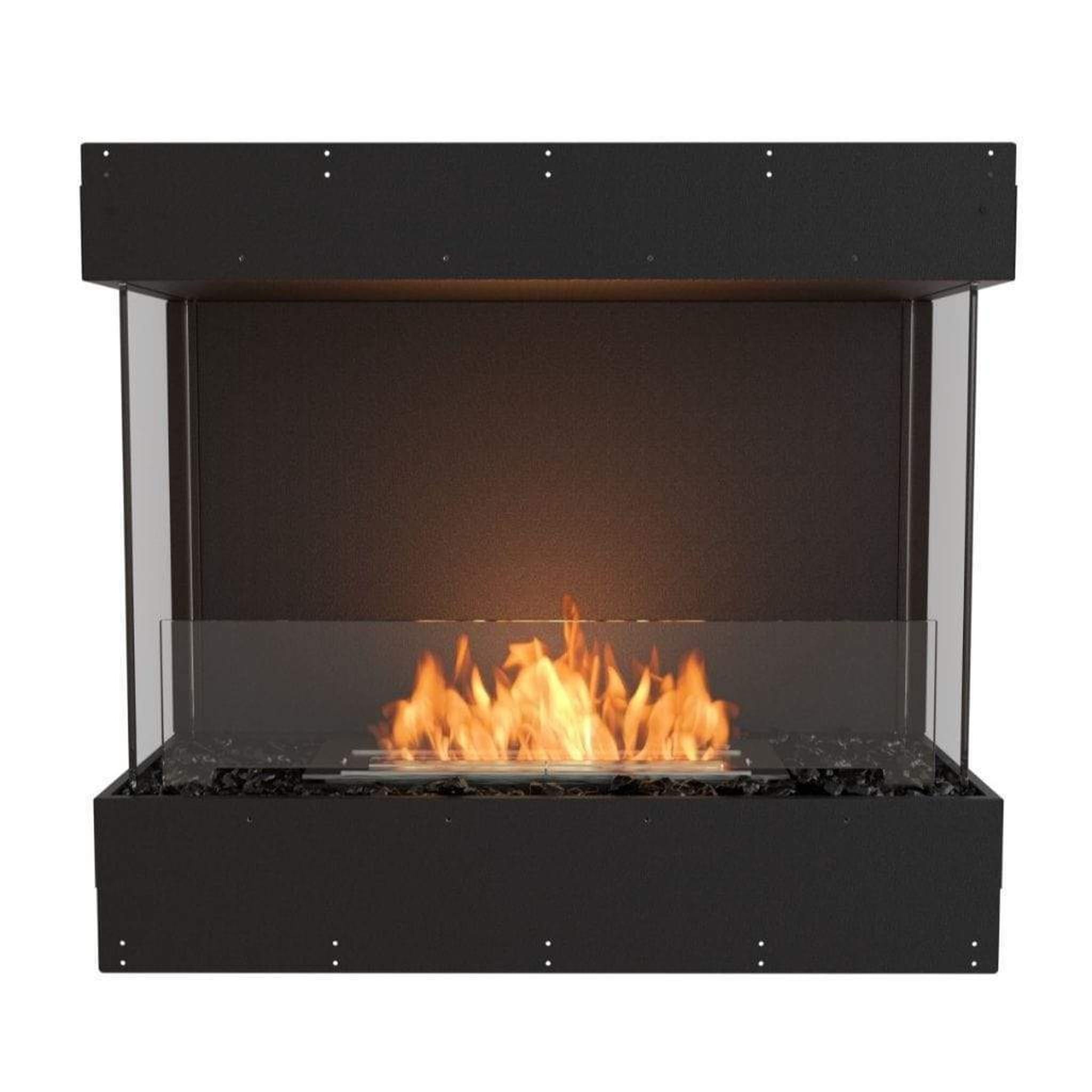 EcoSmart Fire 35" Flex 32BY Bay Ethanol Fireplace Insert with Glass Windscreen by Mad Design Group