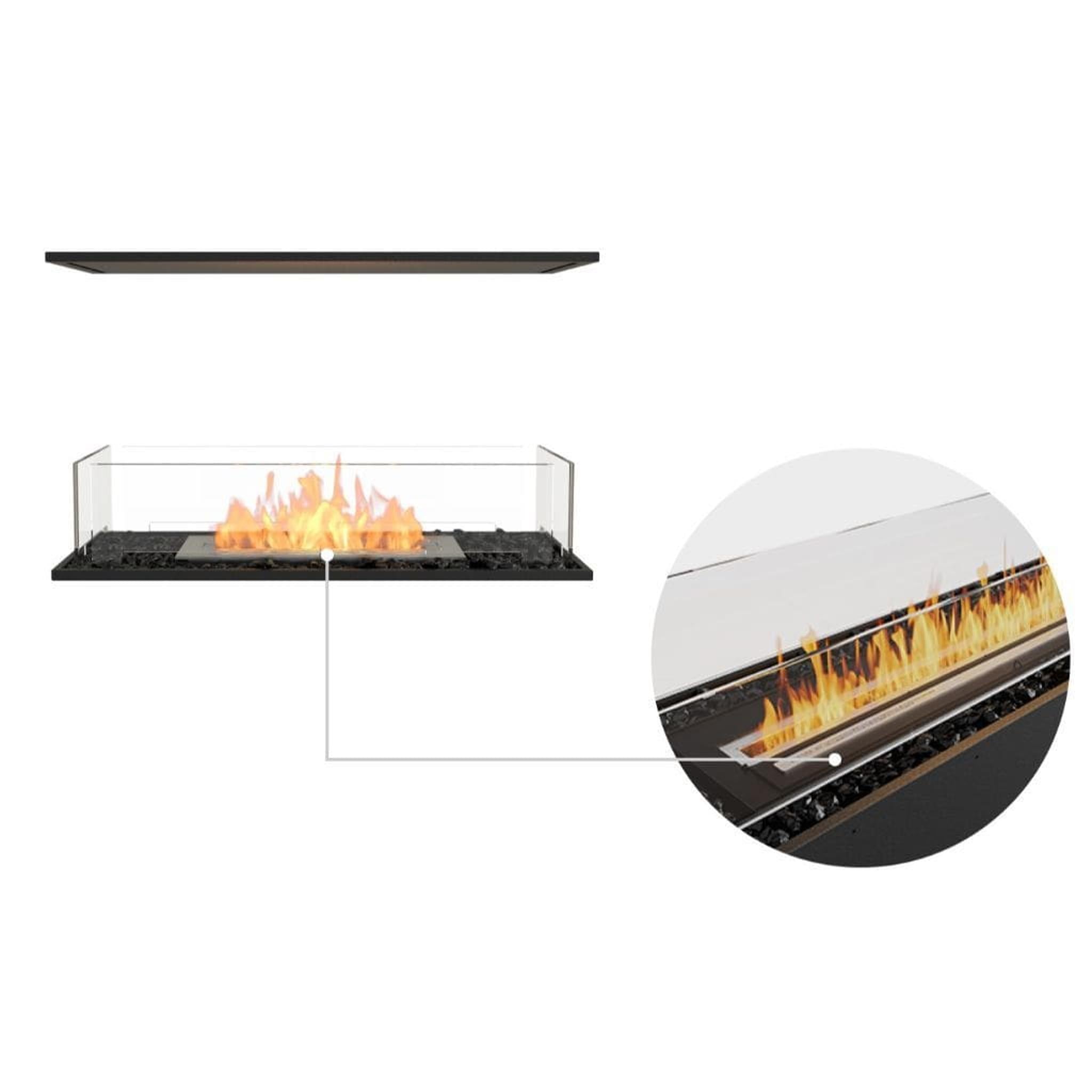EcoSmart Fire 35" Flex 32IL Island Ethanol Fireplace Insert with Adjustable Flame by Mad Design Group