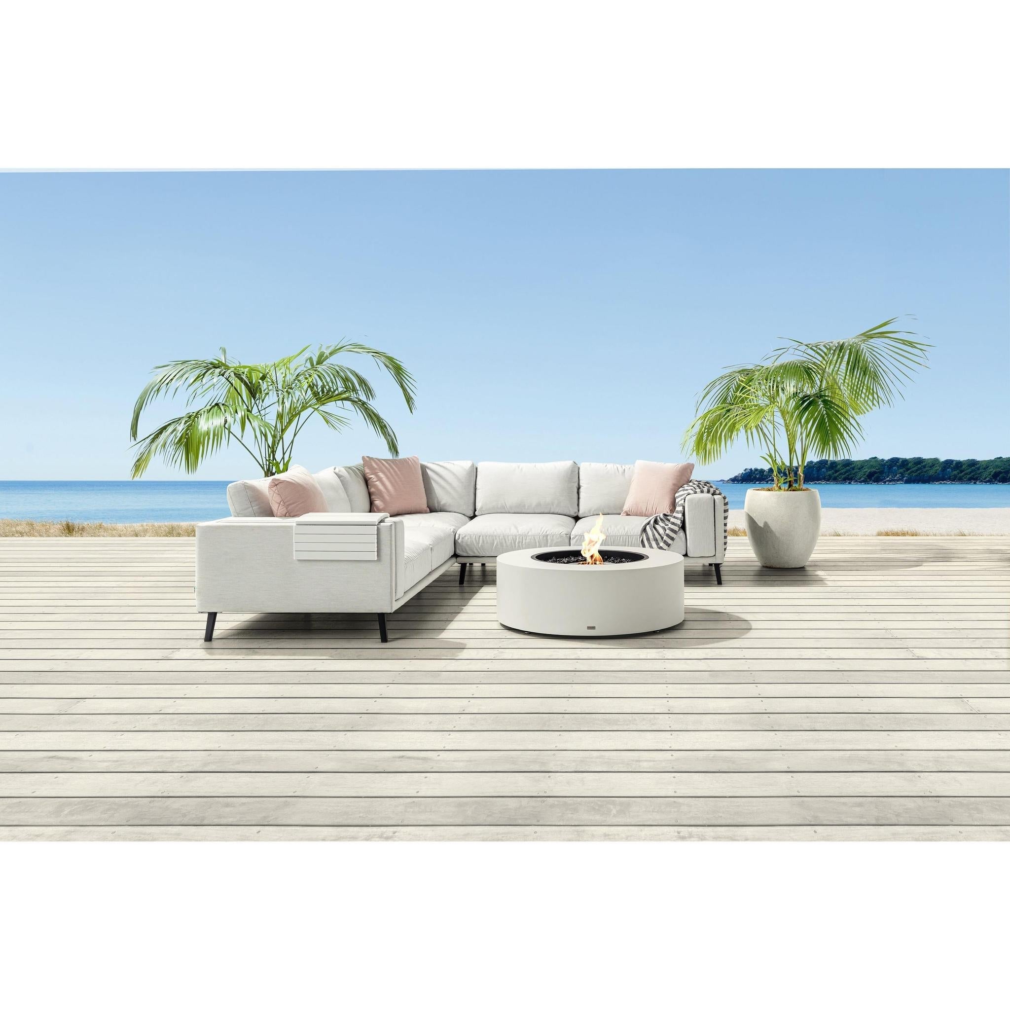 EcoSmart Fire 39" Ark 40 Outdoor Fire Pit Table with Gas LP/NG Burner – Stylish High-Heat Stainless Steel Base by Mad Design Group