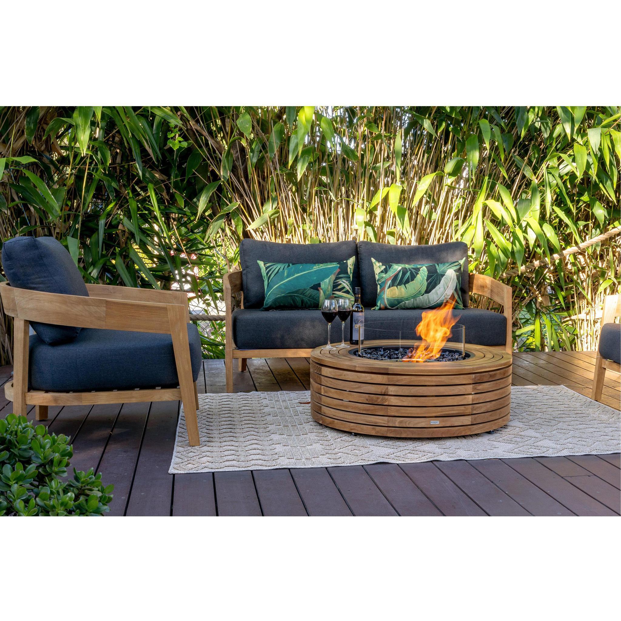 EcoSmart Fire 39" Ark 40 Ethanol Fire Pit Table with Concrete Design by Mad Design Group