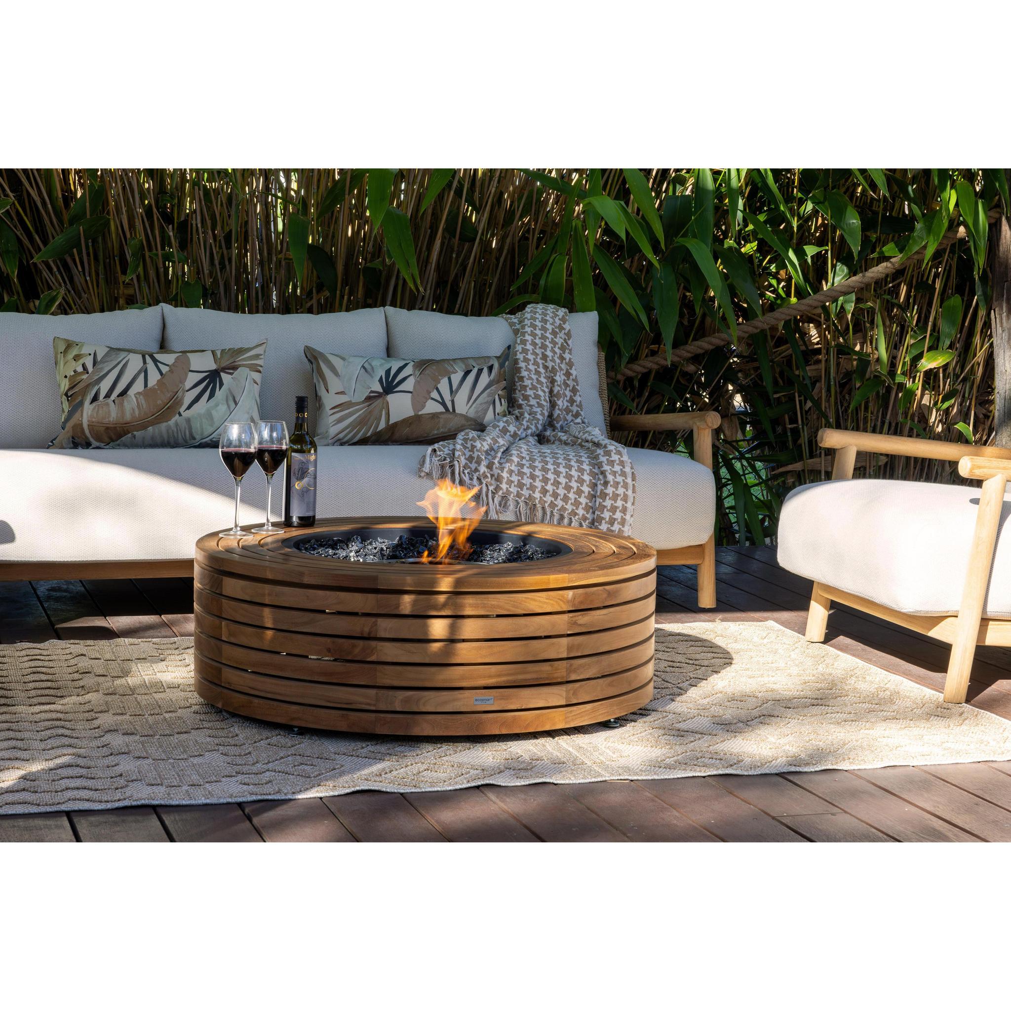 EcoSmart Fire 39" Ark 40 Ethanol Fire Pit Table with Concrete Design by Mad Design Group