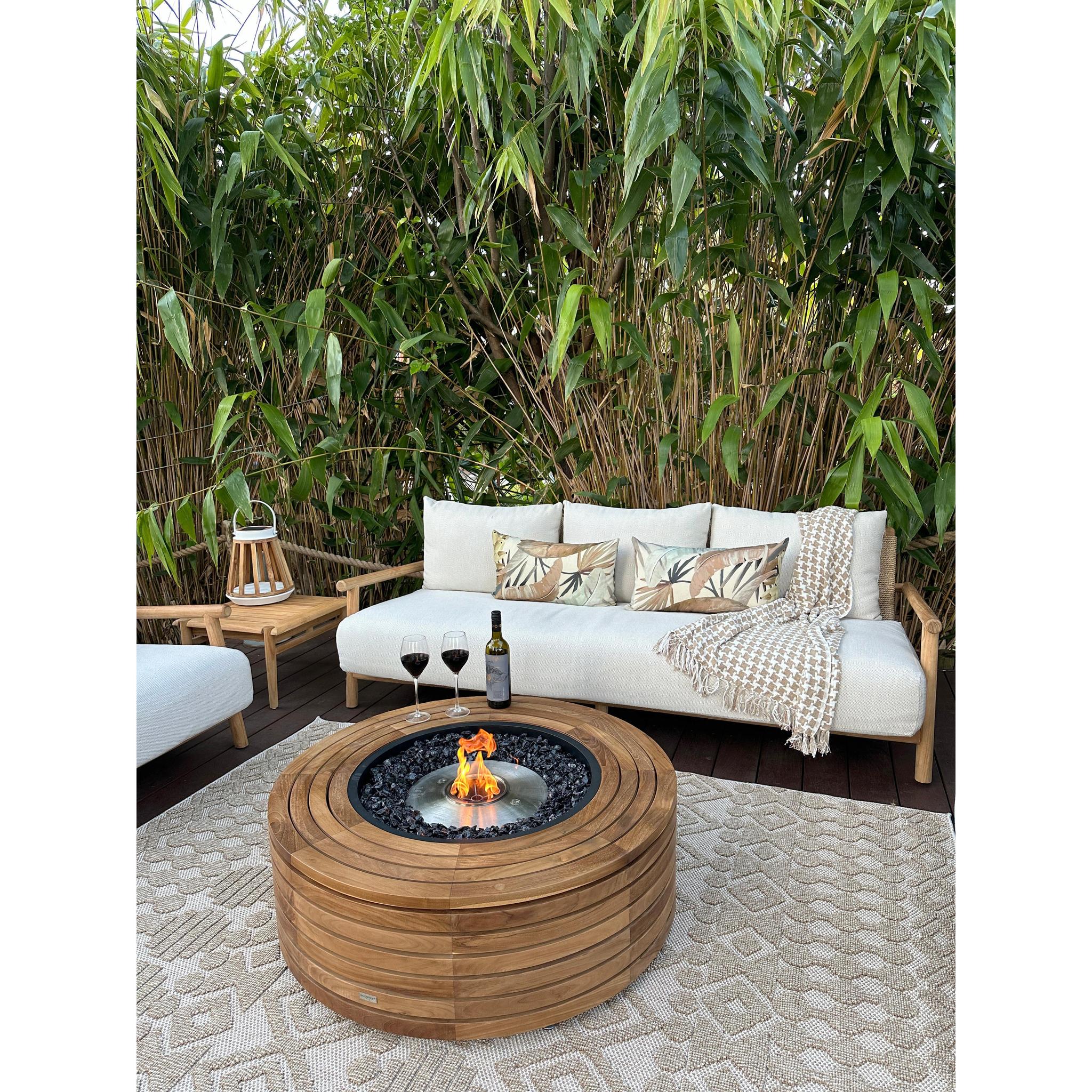 EcoSmart Fire 39" Ark 40 Ethanol Fire Pit Table with Concrete Design by Mad Design Group