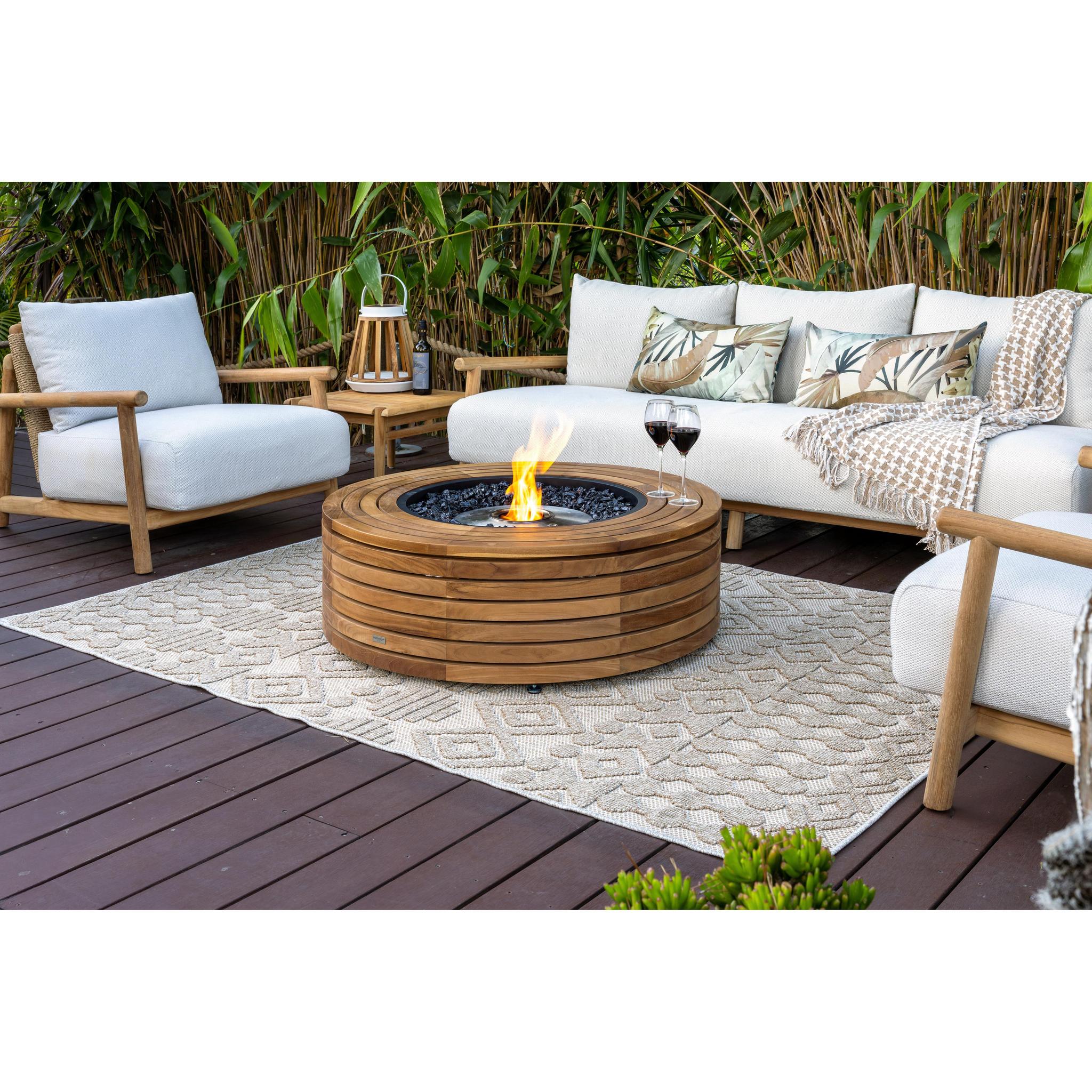 EcoSmart Fire 39" Ark 40 Ethanol Fire Pit Table with Concrete Design by Mad Design Group