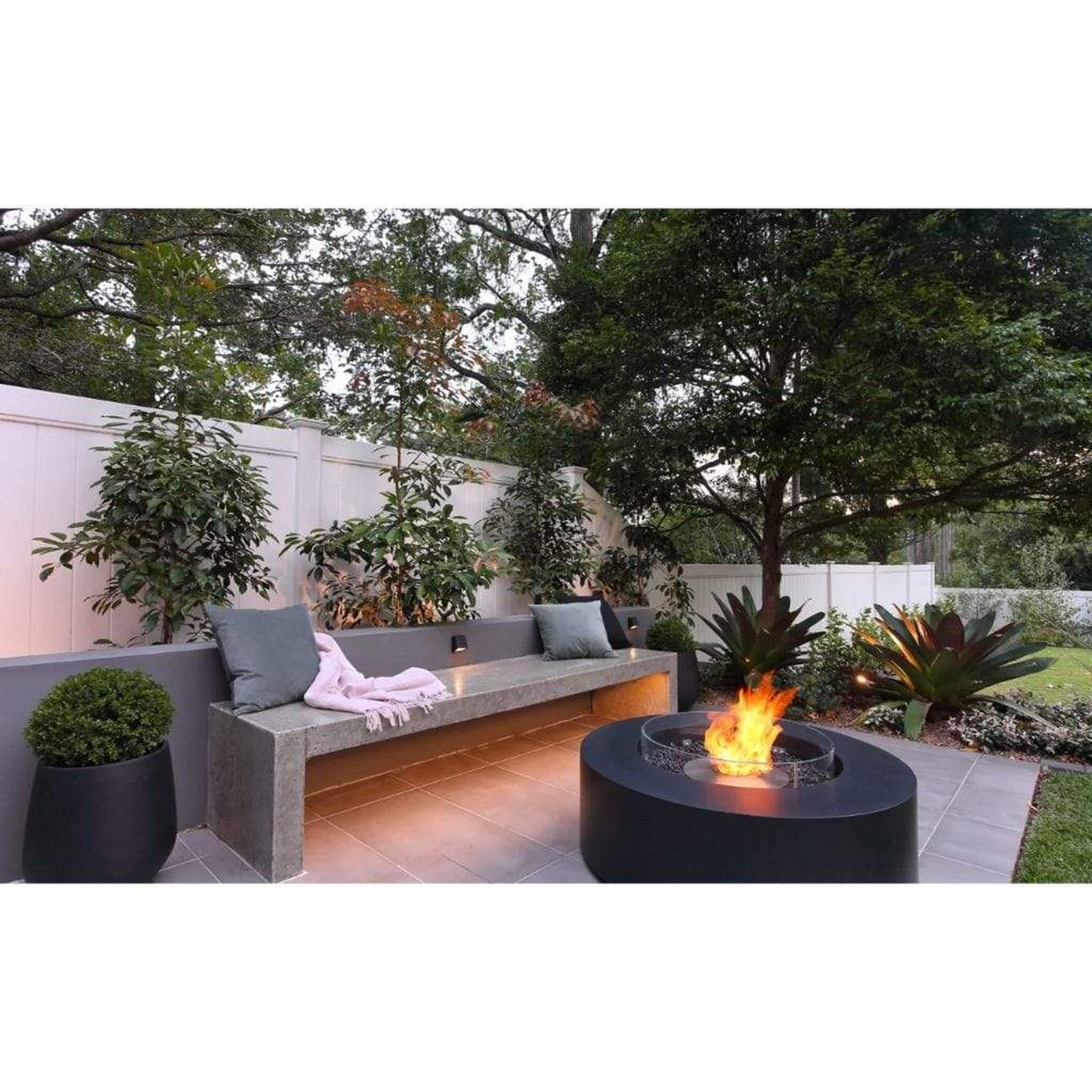 EcoSmart Fire 39" Ark 40 Outdoor Fire Pit Table with Gas LP/NG Burner – Stylish High-Heat Stainless Steel Base by Mad Design Group
