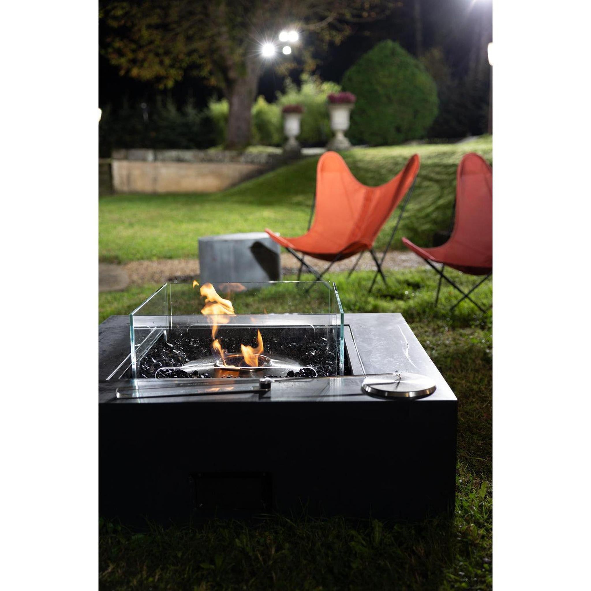 EcoSmart Fire 39" Base 40 Indoor/Outdoor Fire Pit Table with Ethanol Burner – Handcrafted Concrete Design by Mad Design Group