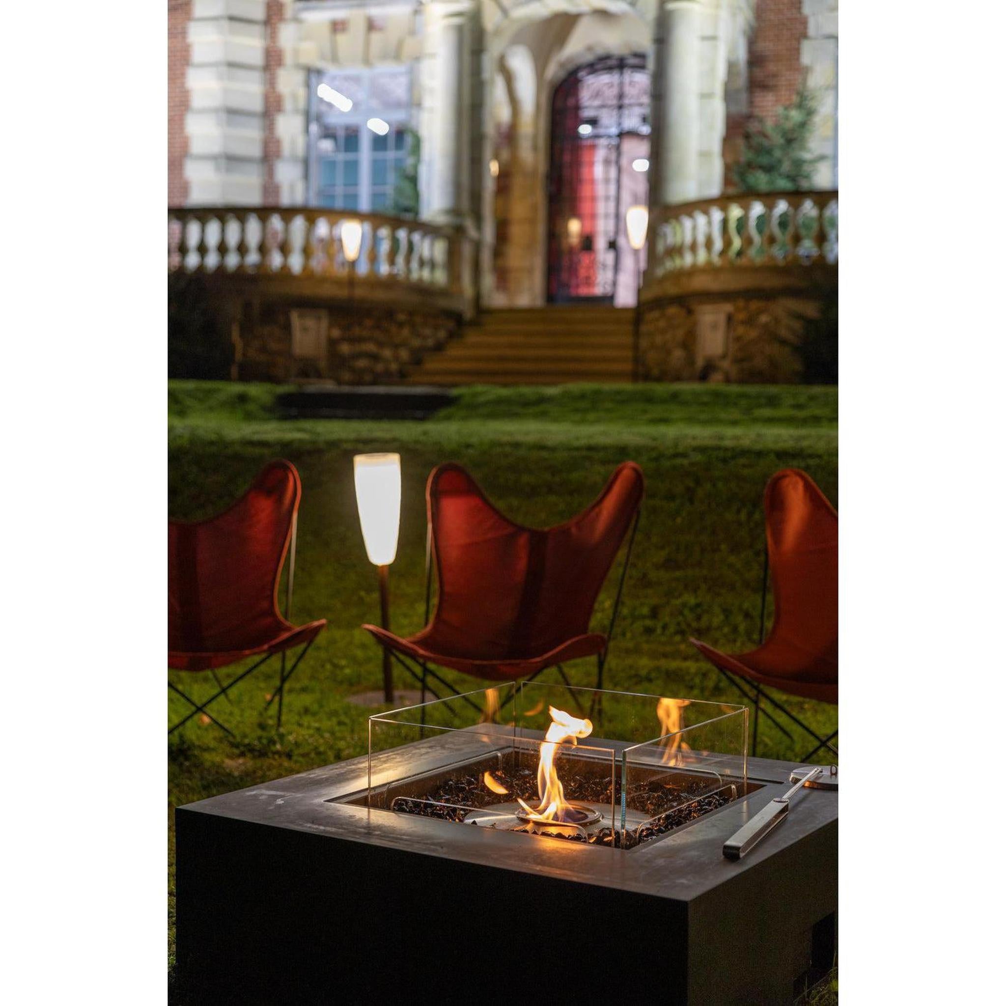 EcoSmart Fire 39" Base 40 Indoor/Outdoor Fire Pit Table with Ethanol Burner – Handcrafted Concrete Design by Mad Design Group