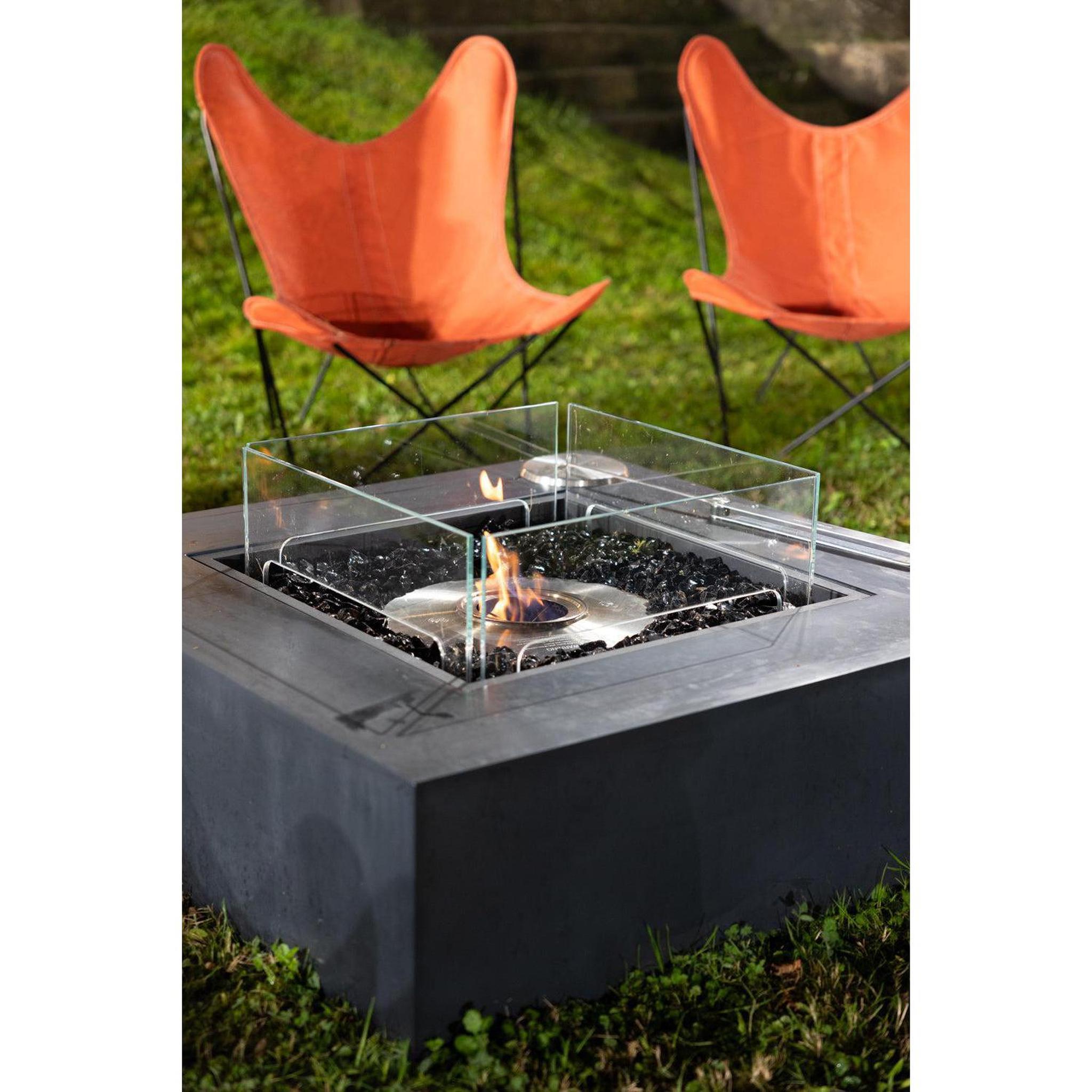 EcoSmart Fire 39" Base 40 Indoor/Outdoor Fire Pit Table with Ethanol Burner – Handcrafted Concrete Design by Mad Design Group