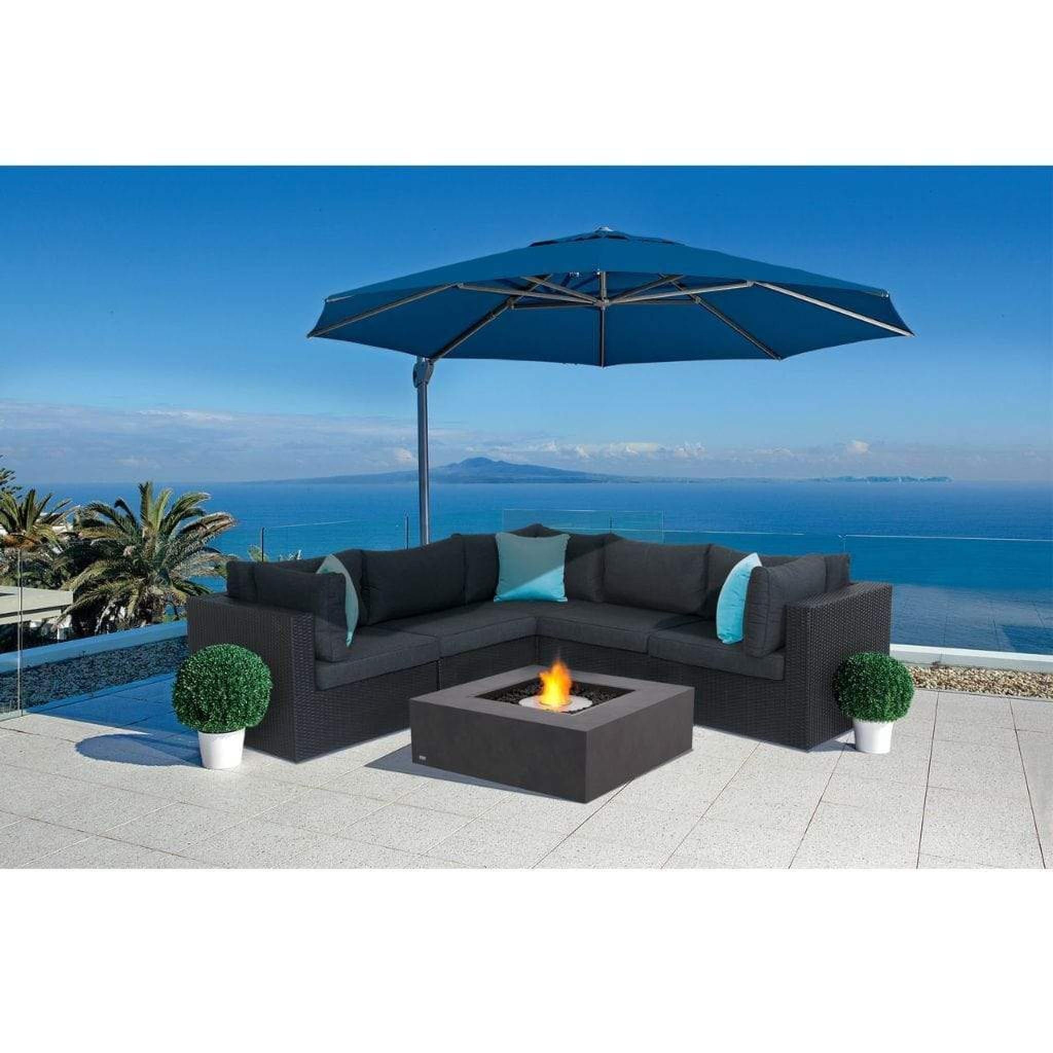 EcoSmart Fire 39" Base 40 Outdoor Fire Pit Table with Gas LP/NG Burner – High-Temp Coated Stainless Steel Base by Mad Design Group