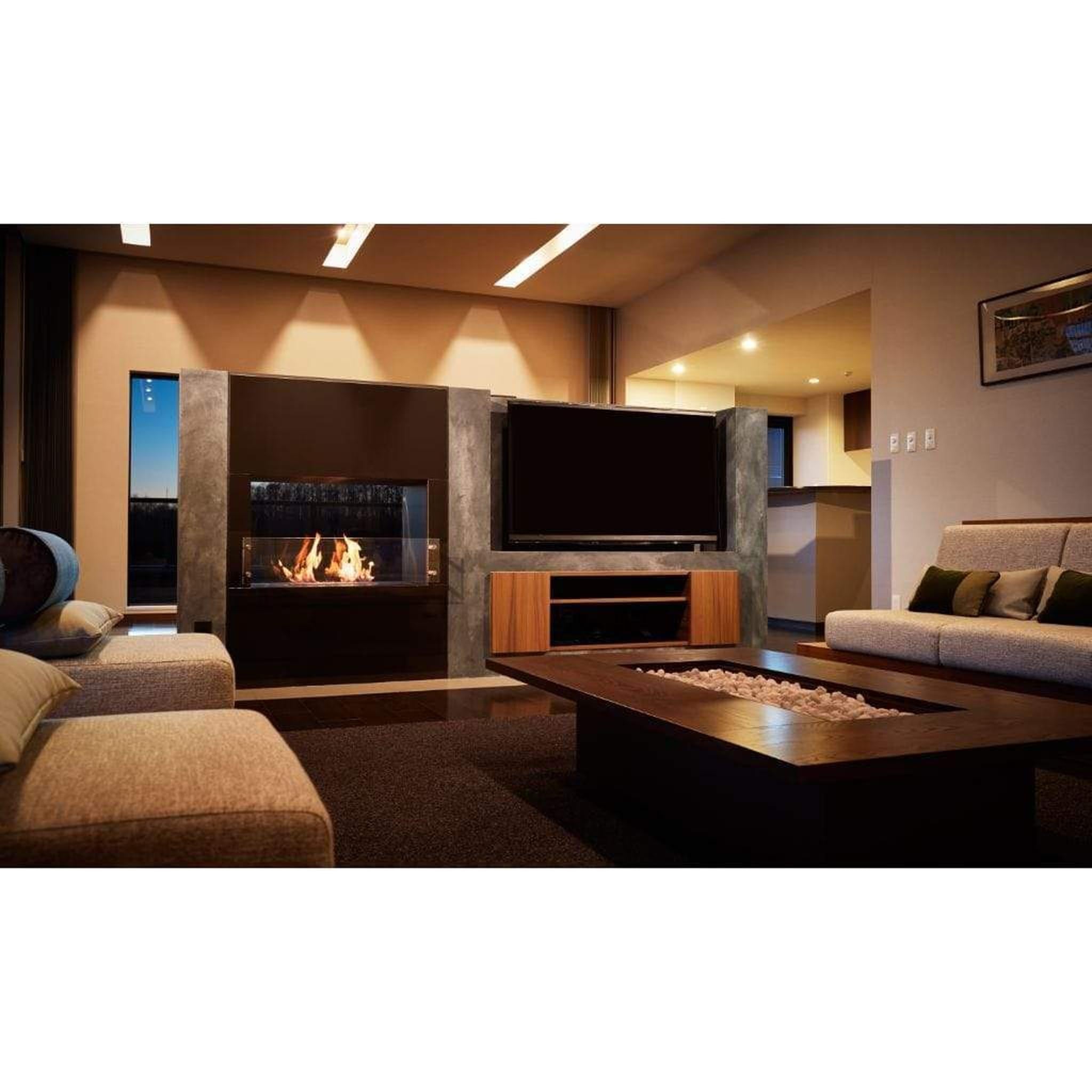 EcoSmart Fire 39" Flex 32DB Double-Sided Ethanol Fireplace Insert with Adjustable Flame by Mad Design Group
