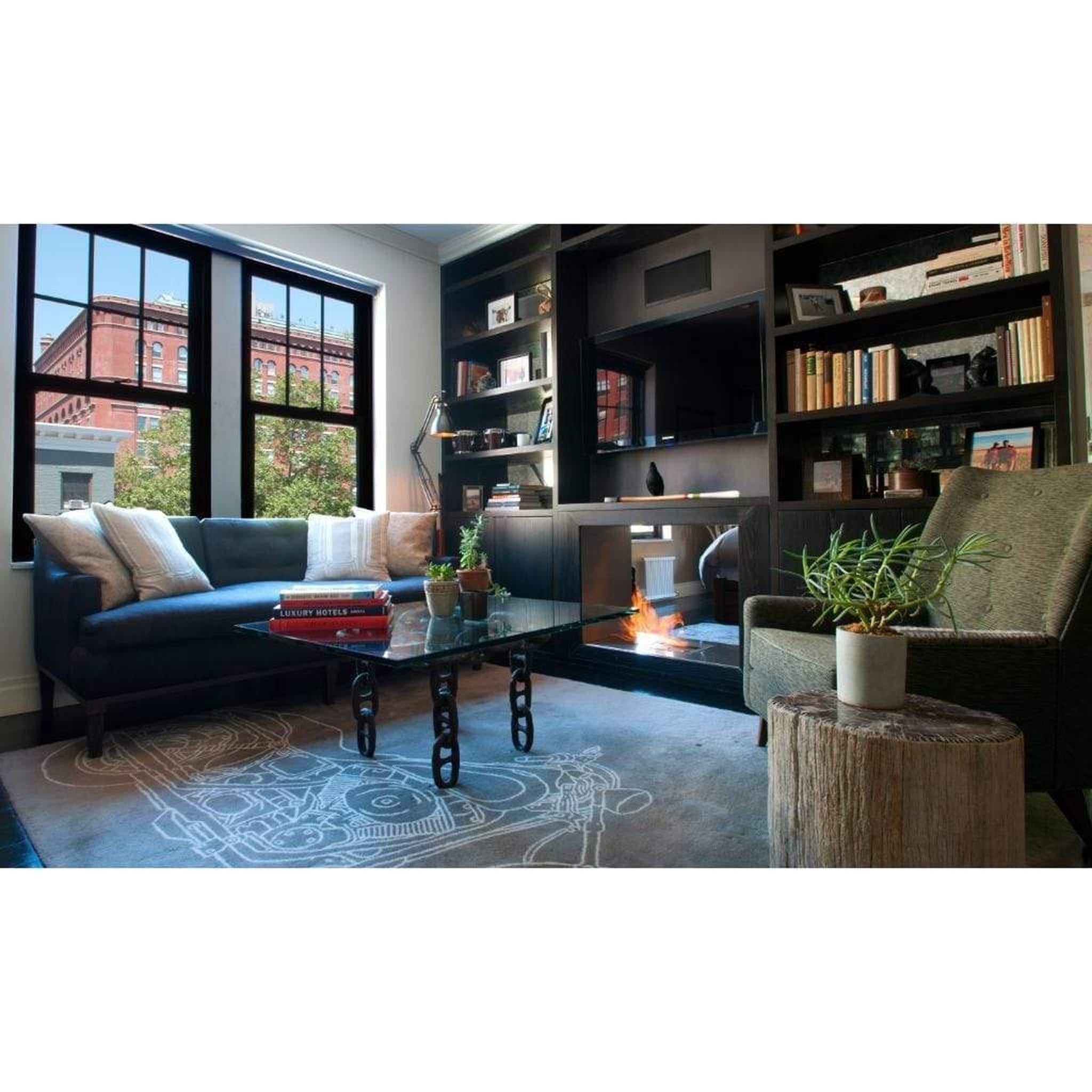 EcoSmart Fire 39" Flex 32DB Double-Sided Ethanol Fireplace Insert with Adjustable Flame by Mad Design Group