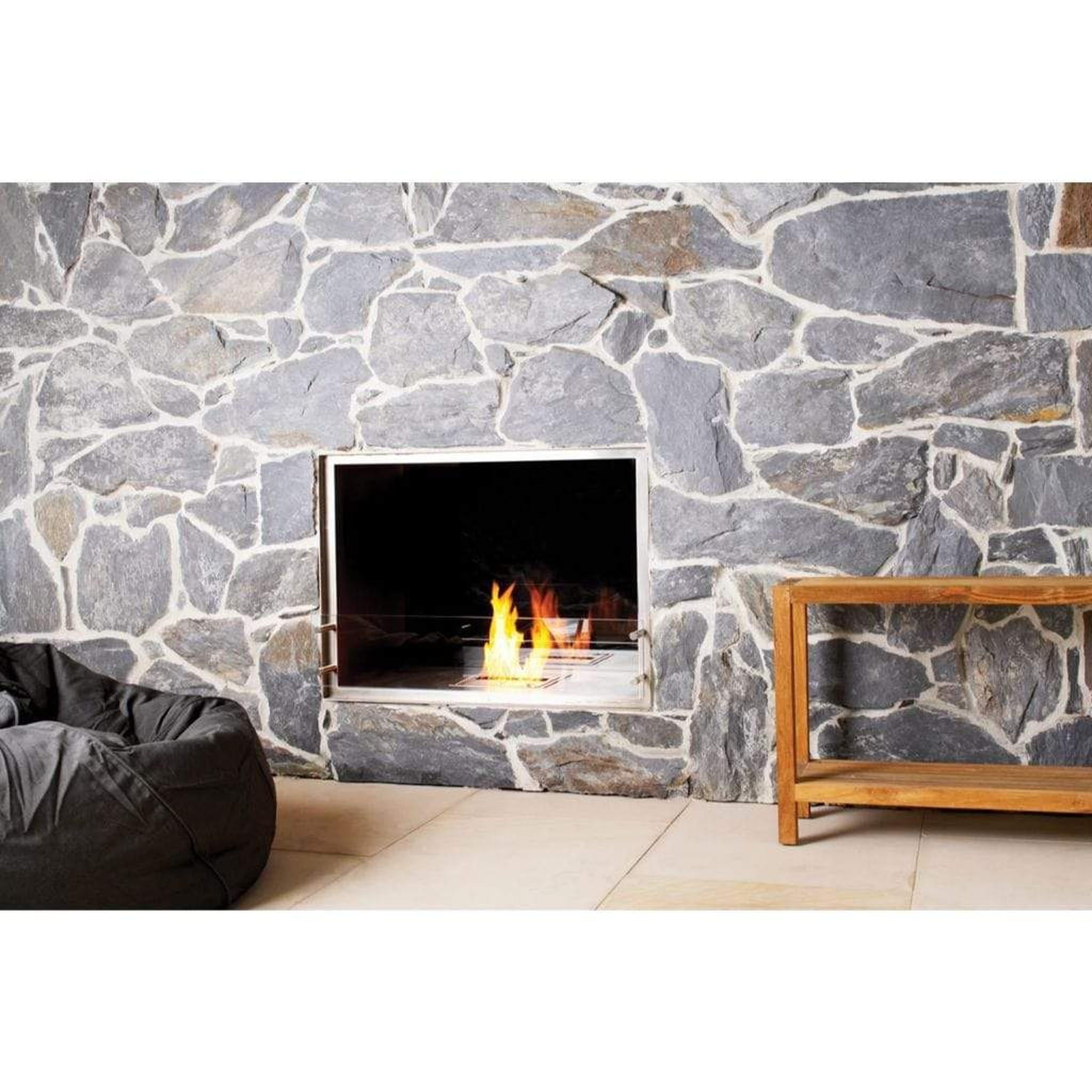 EcoSmart Fire 39" Flex 32DB Double-Sided Ethanol Fireplace Insert with Adjustable Flame by Mad Design Group