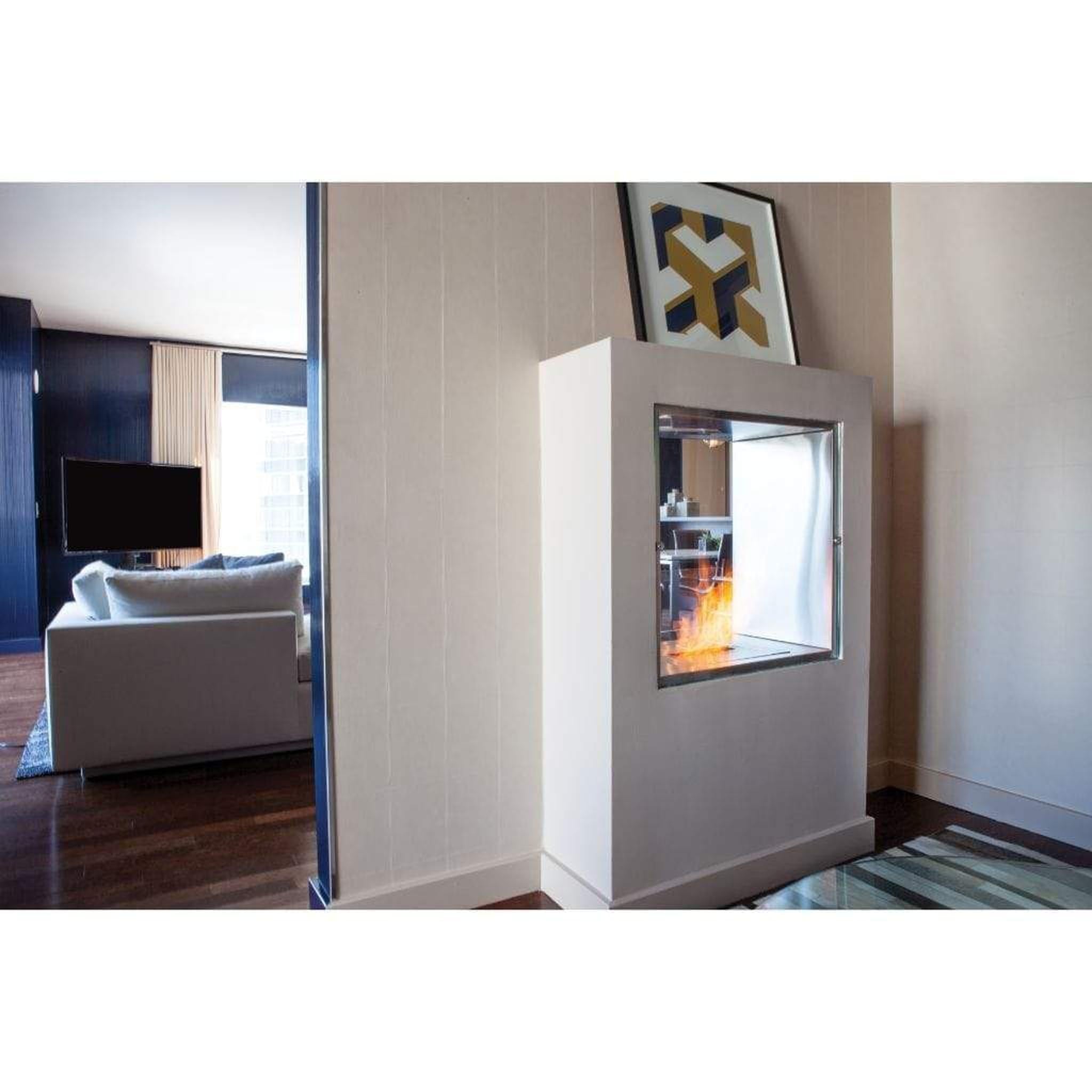 EcoSmart Fire 39" Flex 32DB Double-Sided Ethanol Fireplace Insert with Adjustable Flame by Mad Design Group