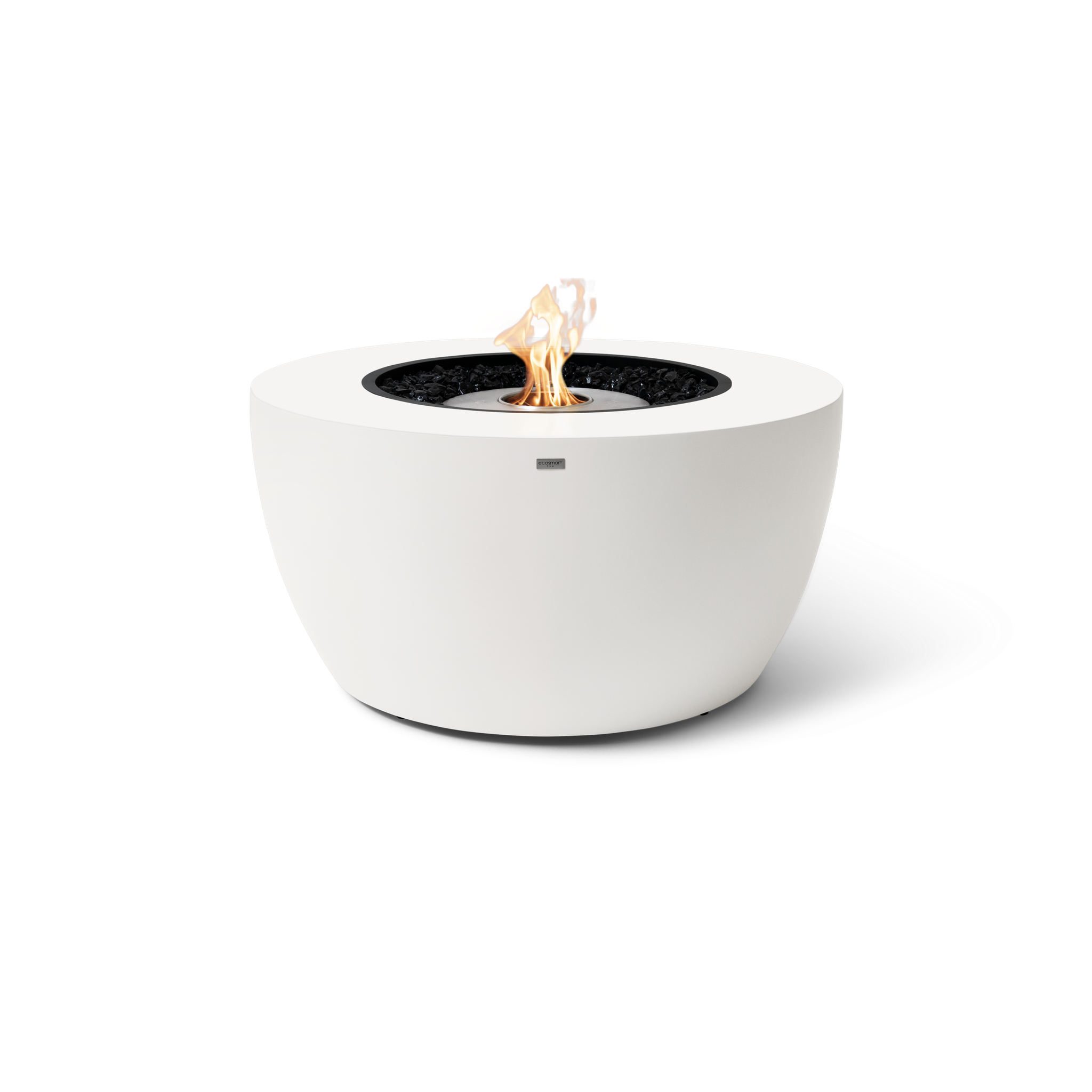 EcoSmart Fire 39" POD Fire Pit Bowl with Ethanol Burner – Concrete Fire Bowl with Adjustable Feet by Mad Design Group