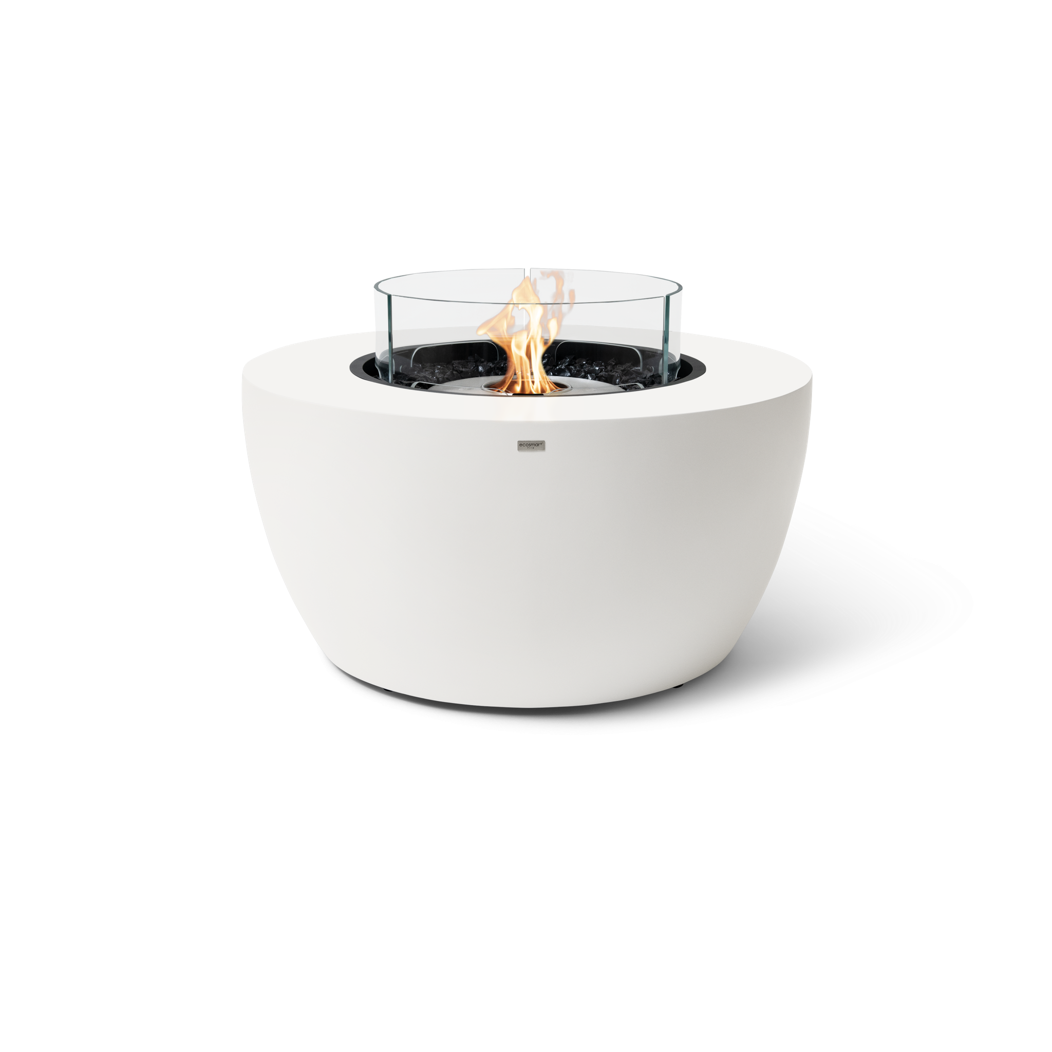 EcoSmart Fire 39" POD Fire Pit Bowl with Ethanol Burner – Concrete Fire Bowl with Adjustable Feet by Mad Design Group