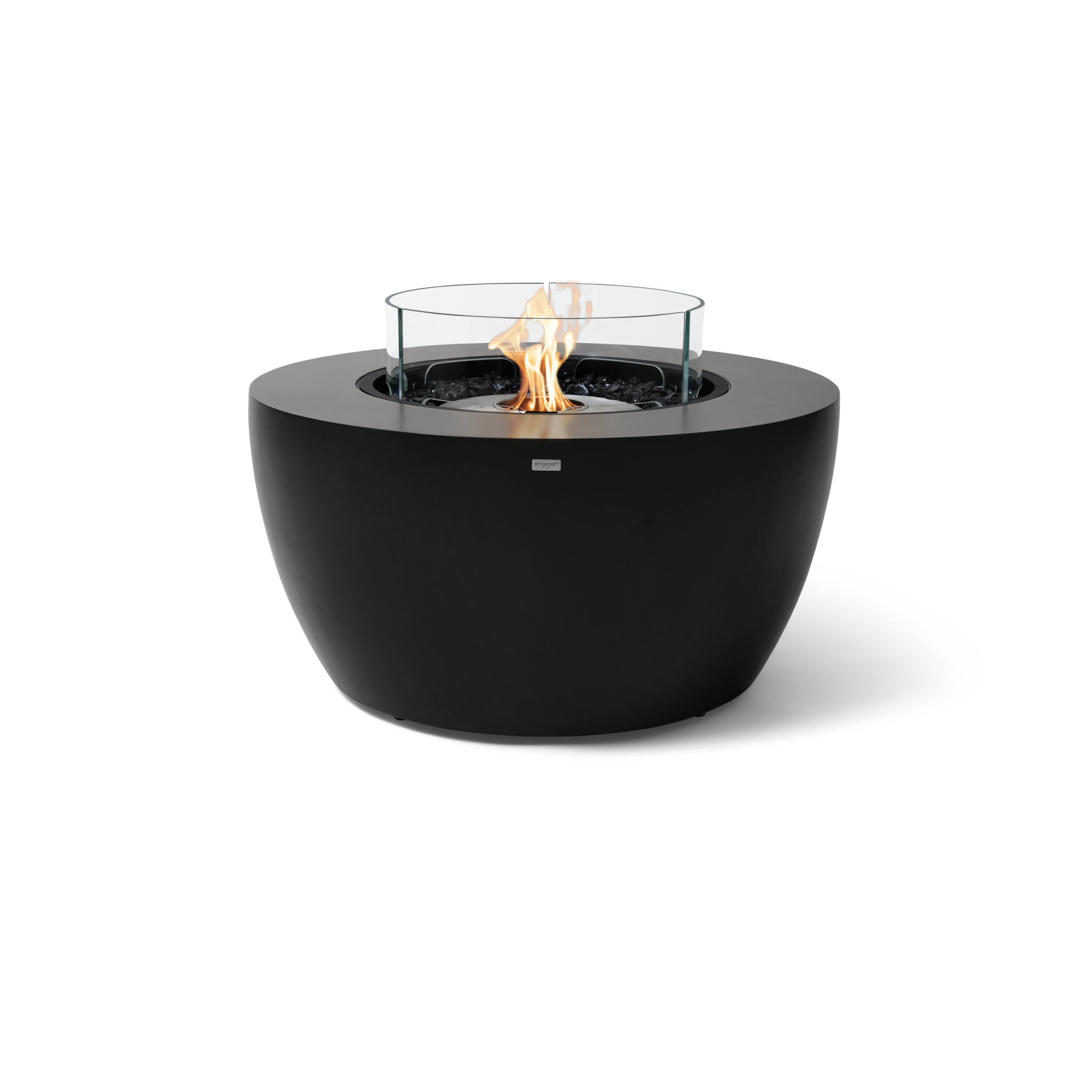 EcoSmart Fire 39" POD Fire Pit Bowl with Ethanol Burner – Concrete Fire Bowl with Adjustable Feet by Mad Design Group