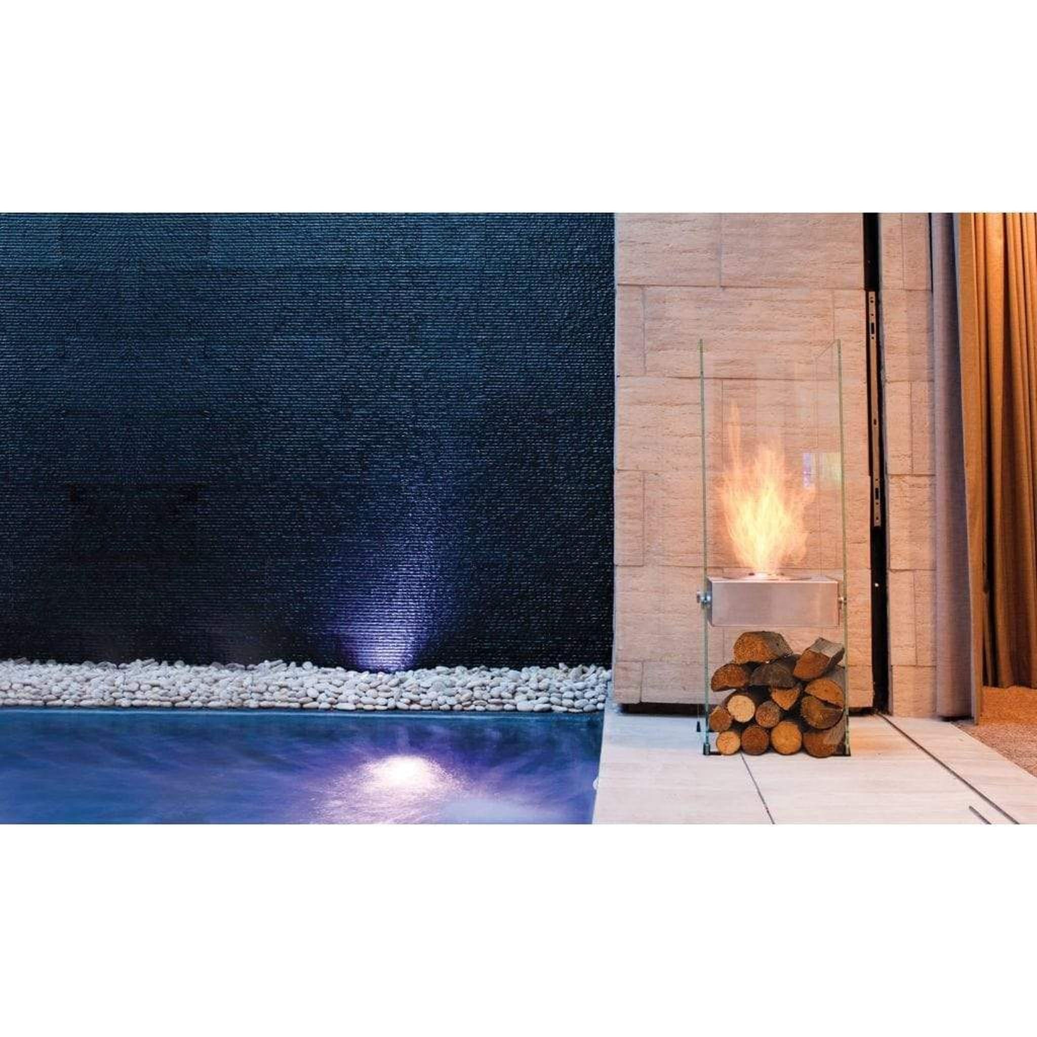 EcoSmart Fire 43" Ghost Freestanding See-Through Designer Fireplace with AB3 Burner by Mad Design Group