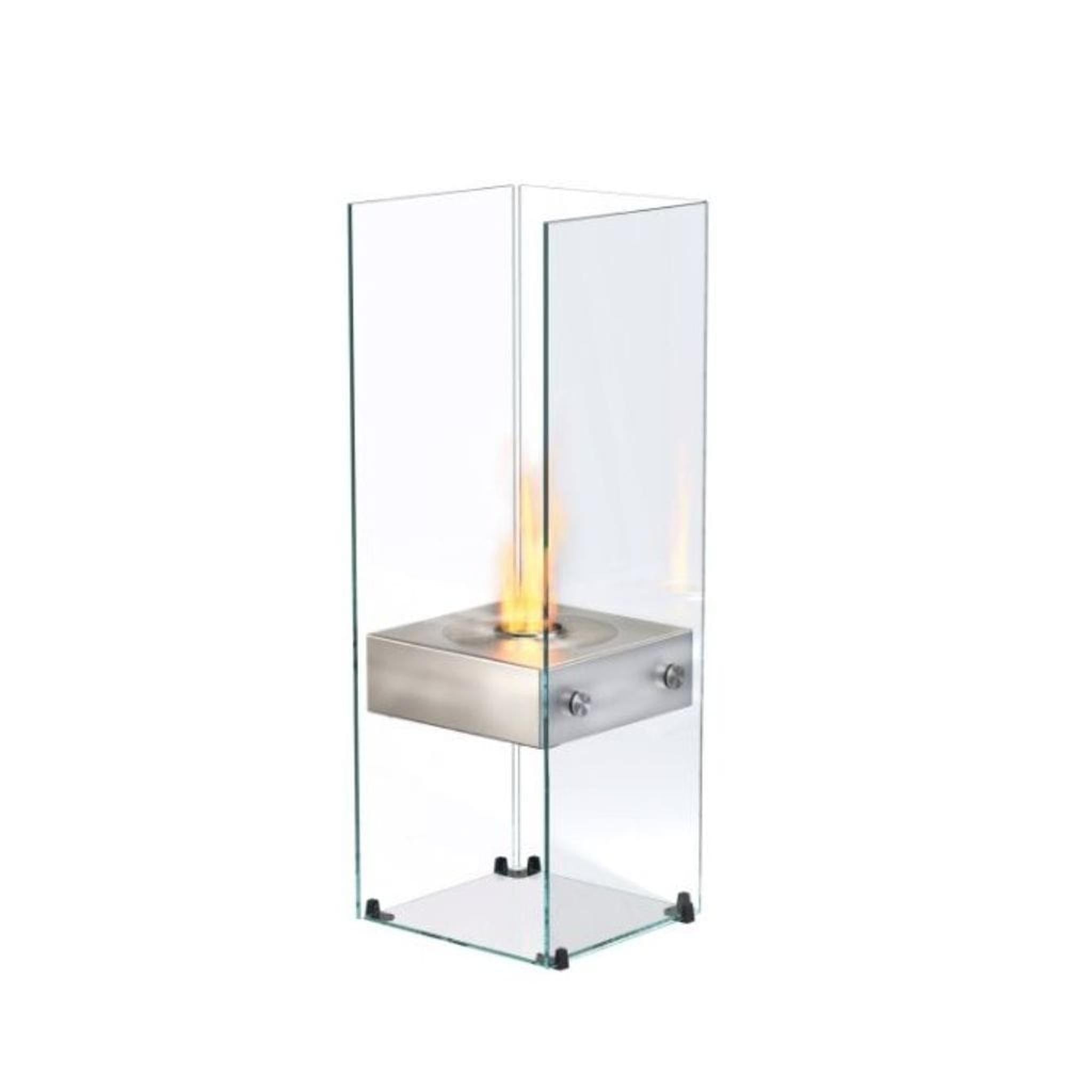 EcoSmart Fire 43" Ghost Freestanding See-Through Designer Fireplace with AB3 Burner by Mad Design Group