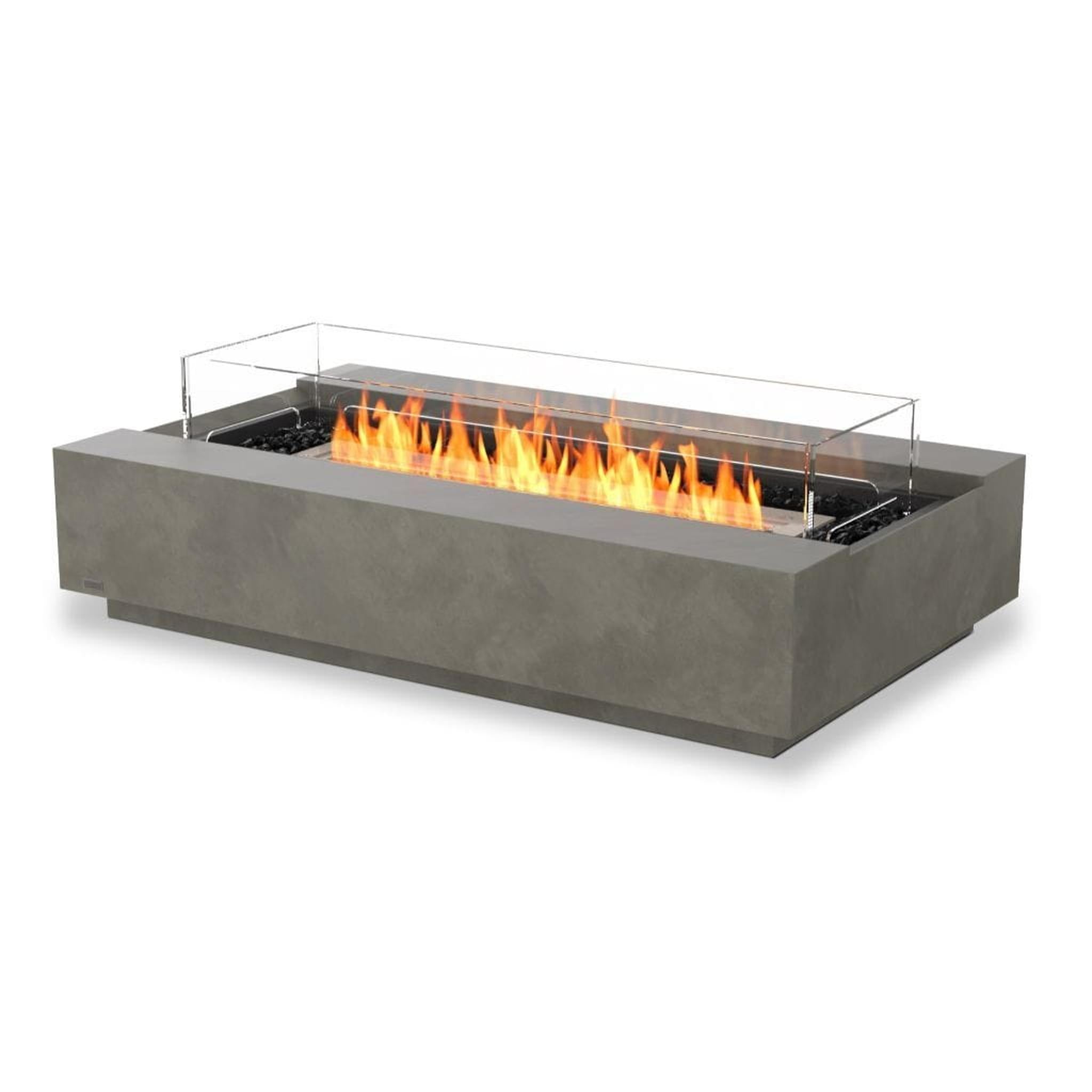 EcoSmart Fire 50" Cosmo 50 Fire Pit Table with Ethanol Burner – Indoor/Outdoor Concrete Design by Mad Design Group