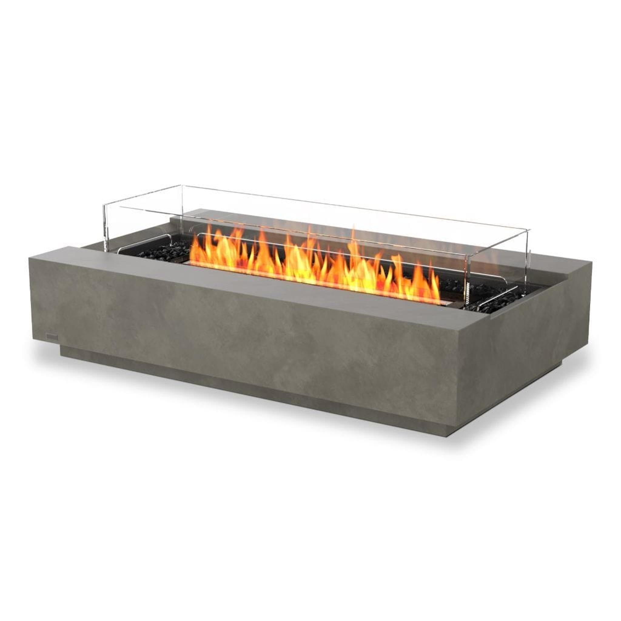 EcoSmart Fire 50" Cosmo 50 Fire Pit Table with Ethanol Burner – Indoor/Outdoor Concrete Design by Mad Design Group