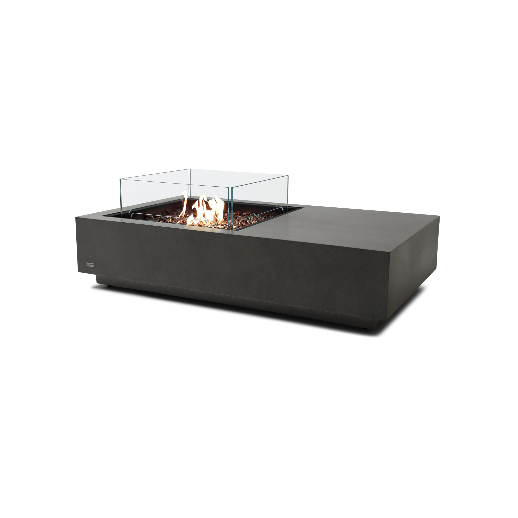 EcoSmart Fire 50" Manhattan 50 Fire Pit Table with Gas LP/NG Burner – Outdoor Concrete Design by Mad Design Group
