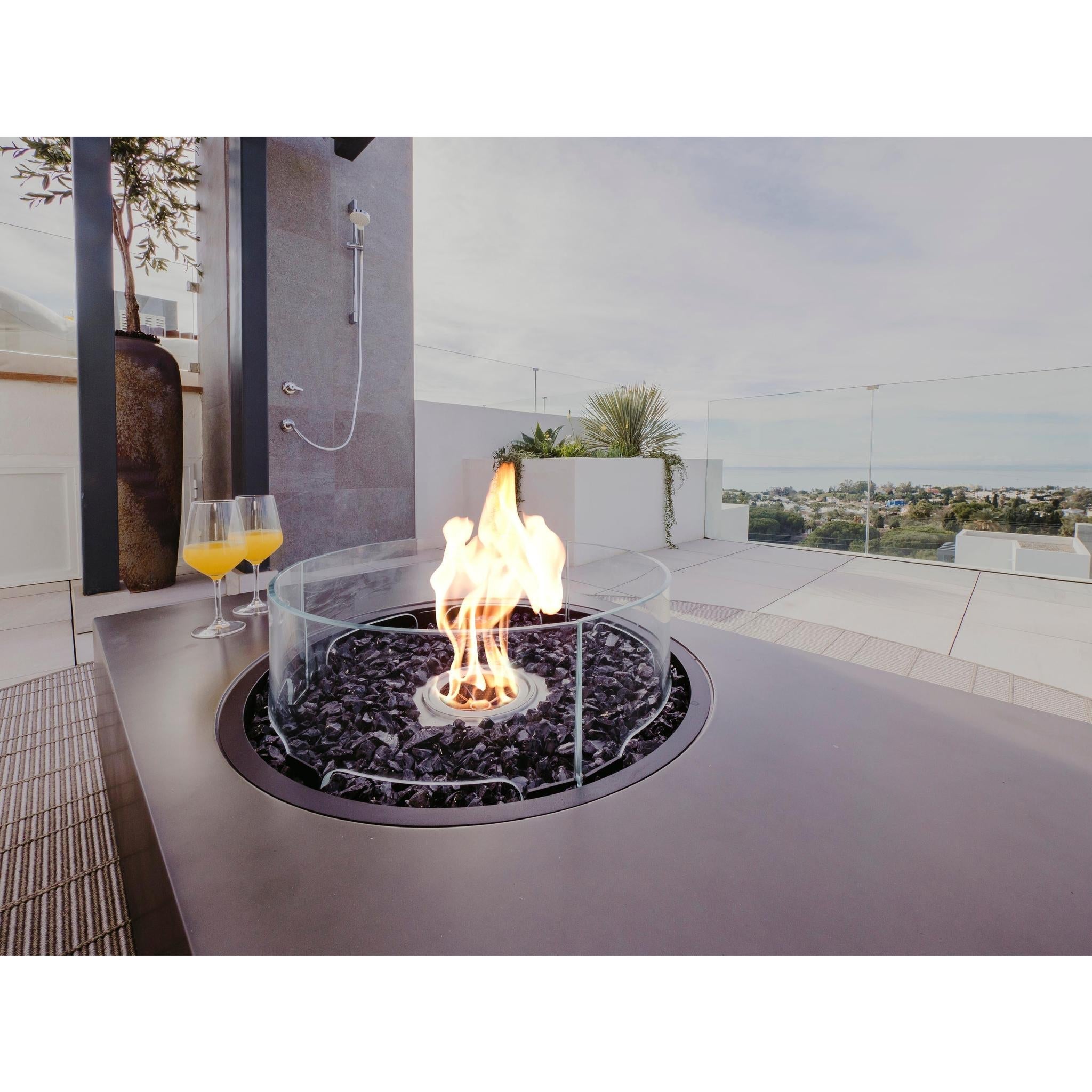 EcoSmart Fire 50" Martini 50 Fire Pit Table with Ethanol Burner – AB8 Bioethanol Burner by Mad Design Group