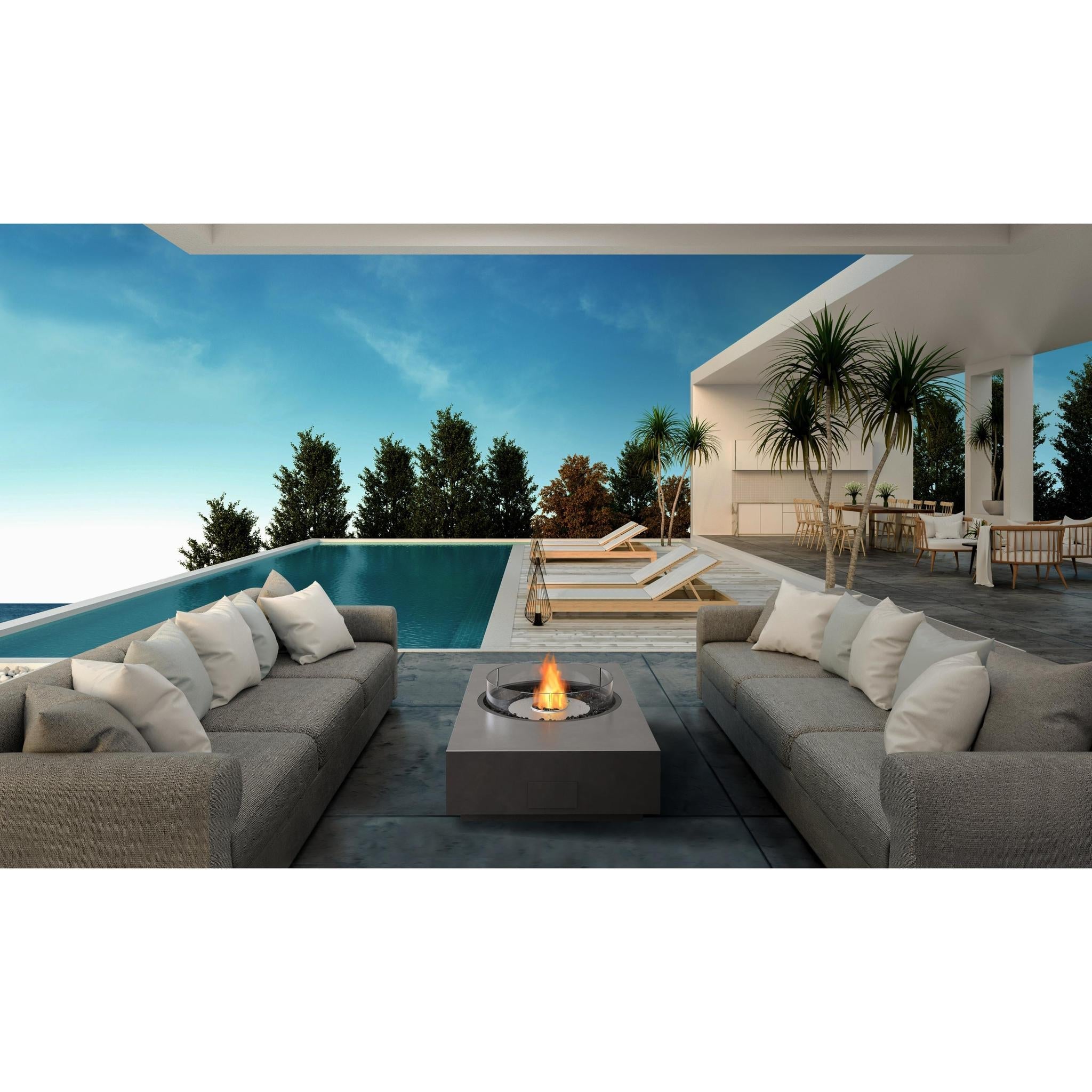 EcoSmart Fire 50" Martini 50 Fire Pit Table with Ethanol Burner – AB8 Bioethanol Burner by Mad Design Group