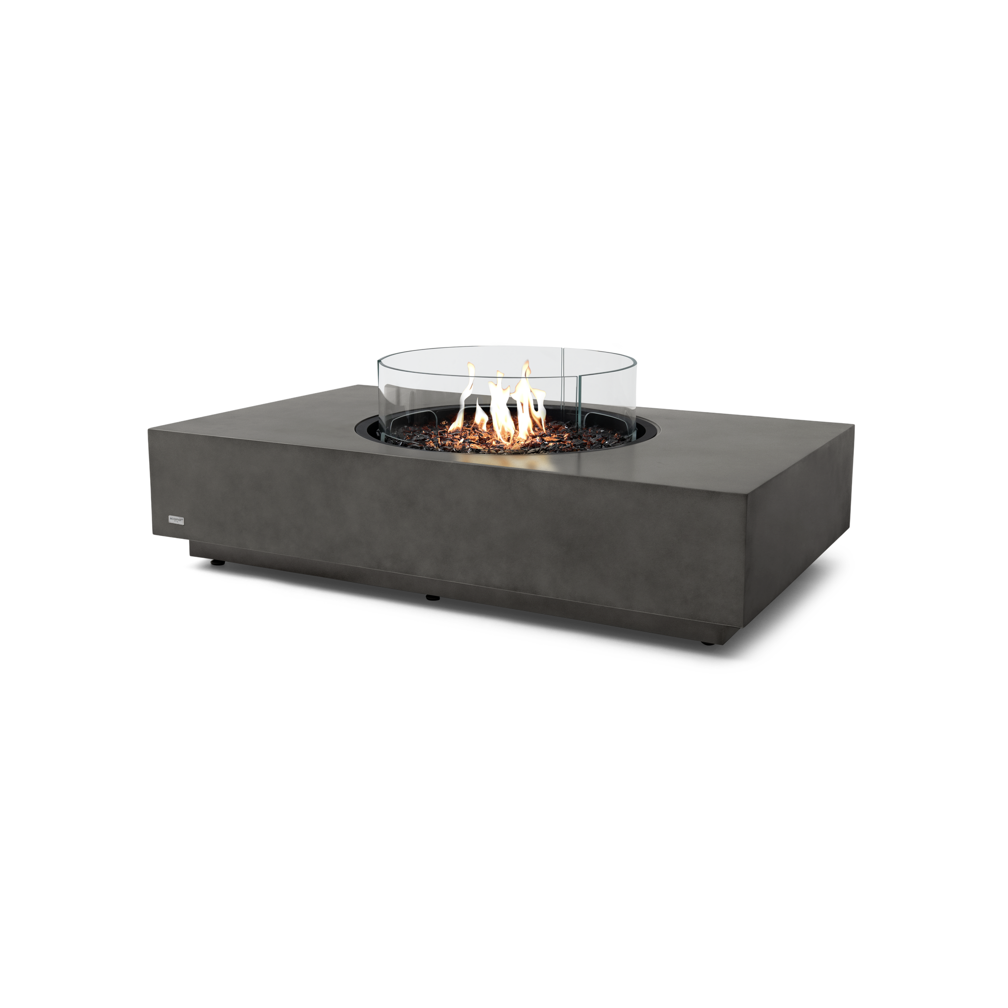 EcoSmart Fire 50" Martini 50 Fire Pit Table with Gas LP/NG Burner – Outdoor Concrete Design by Mad Design Group