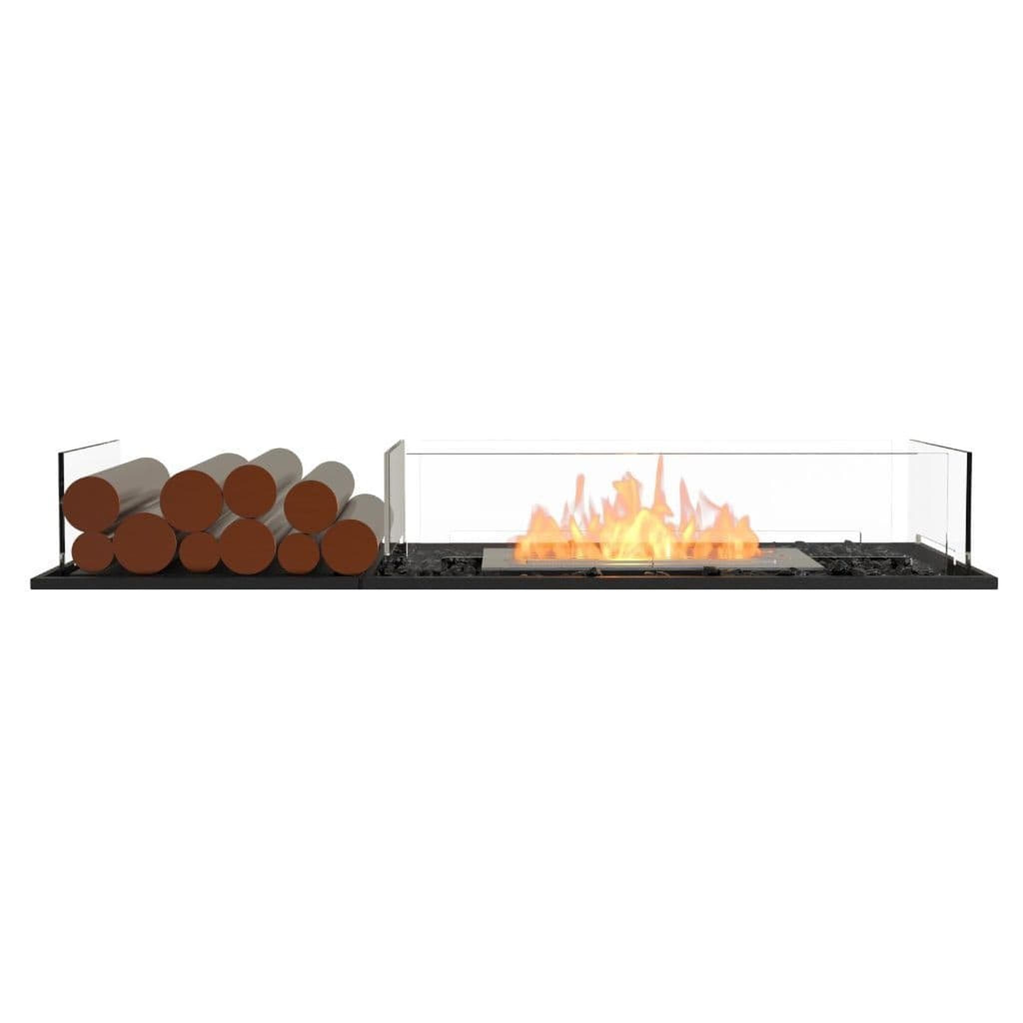 EcoSmart Fire 53" Flex 50BN Bench See-Through Ethanol Fireplace Insert with Decorative Box by Mad Design Group